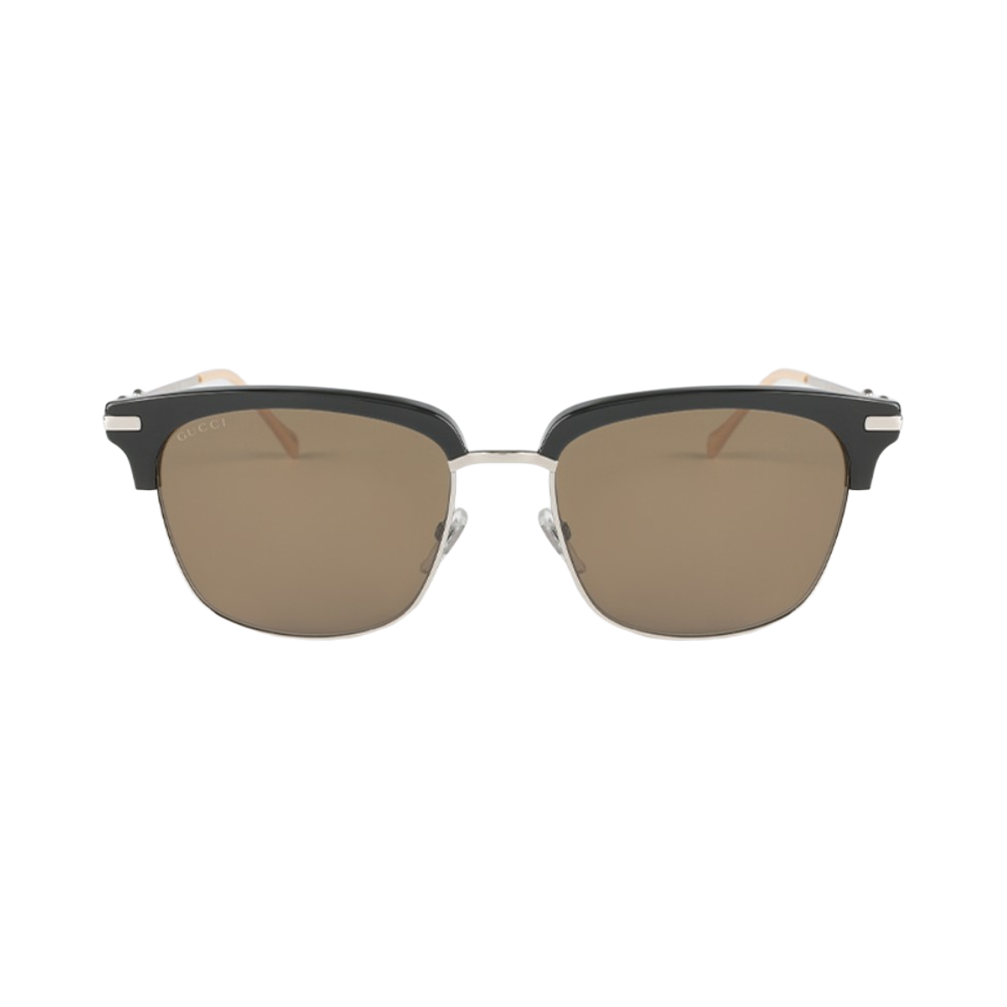 GG0918S-001 Gucci Square Frame Sunglasses Black Brown