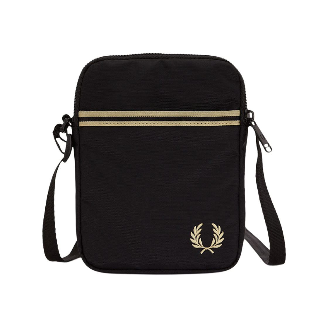 프레드페리 팁드 테잎 스몰 사이드 백 블랙(Fred Perry Tipped Tape Small Side Bag Black) - 1