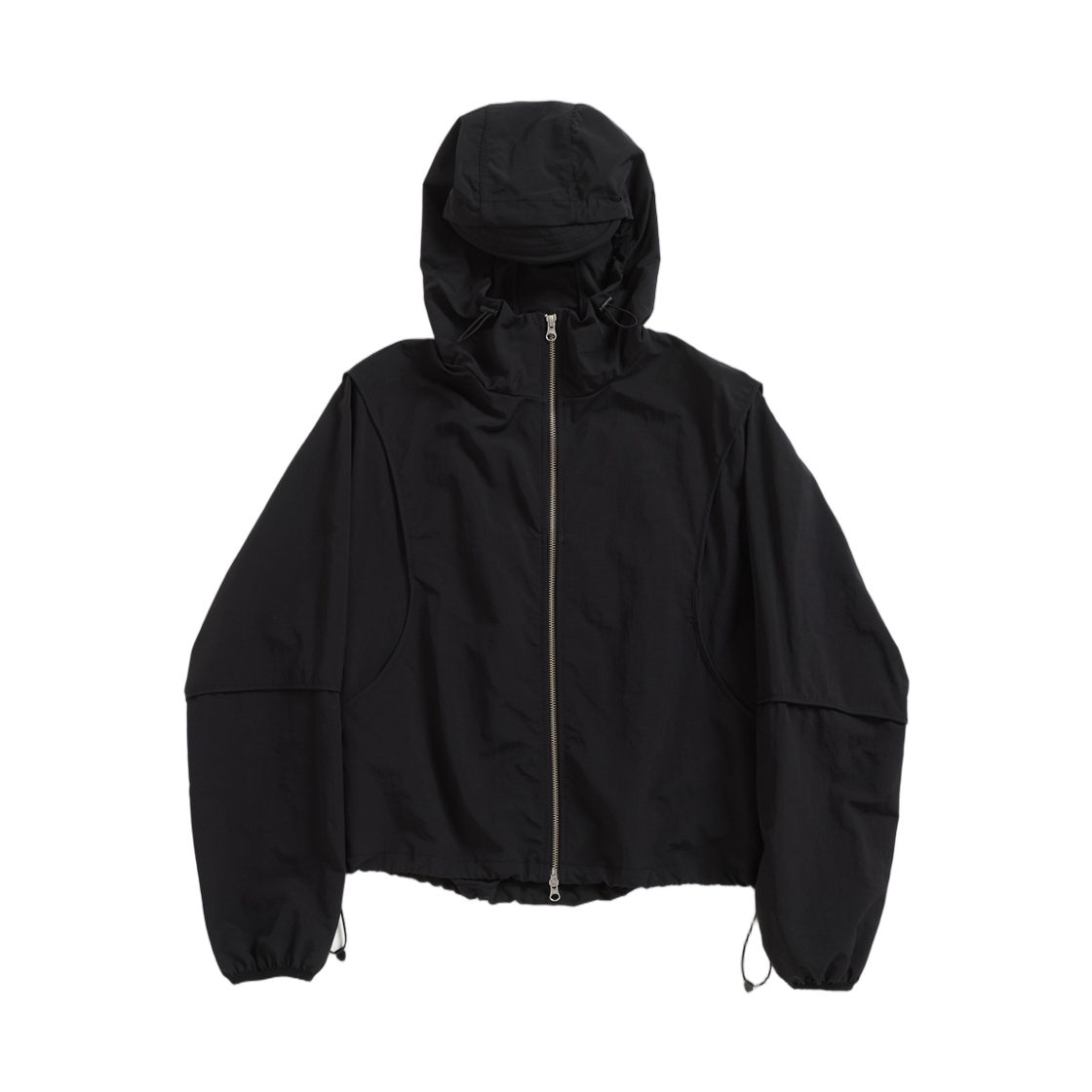 해칭룸 크롭 윈드브레이커 블랙(Hatchingroom Crop Windbreaker Black)