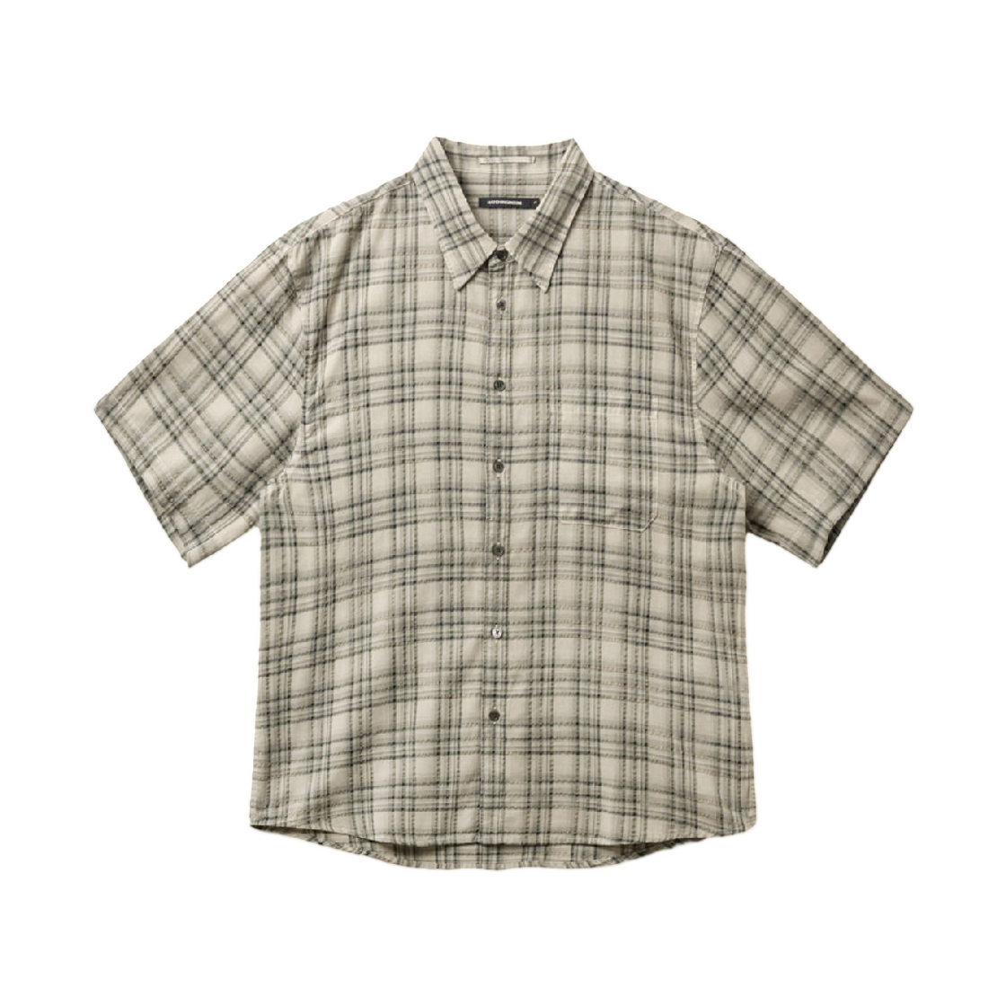 해칭룸 애로우 셔츠 오버 다이드 체크 버터(Hatchingroom Arrow Shirt Over Dyed Check Butter)