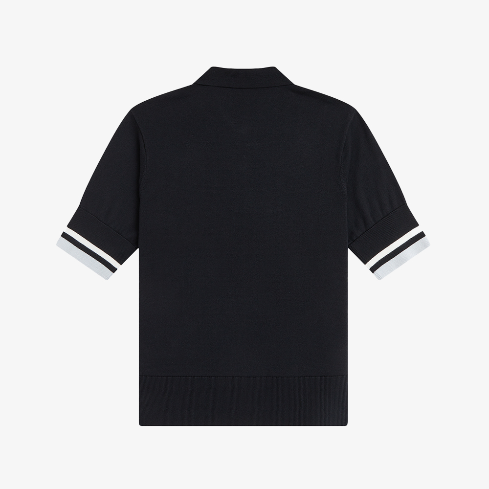 프레드페리 우먼즈 볼드 팁드 니트 셔츠 블랙(Fred Perry Womens Bold Tipped Knitted Shirt Black) - 6
