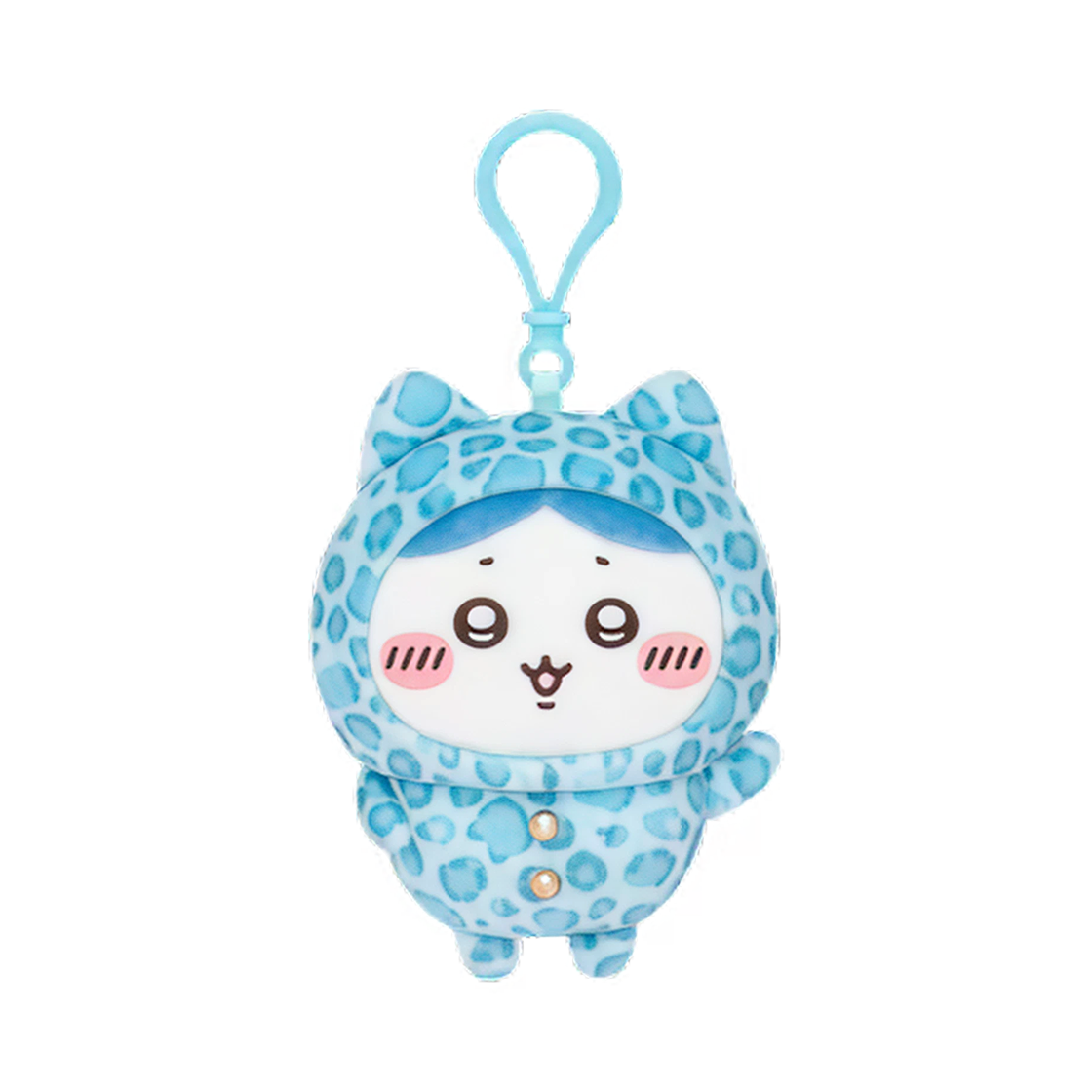 치이카와 x 돈키호테 레오파드 프린트 파자마 마스코트 키링 하치와레(Chiikawa x Don Quijote Leopard Print Pajama Mascot Keyring Hachiware)