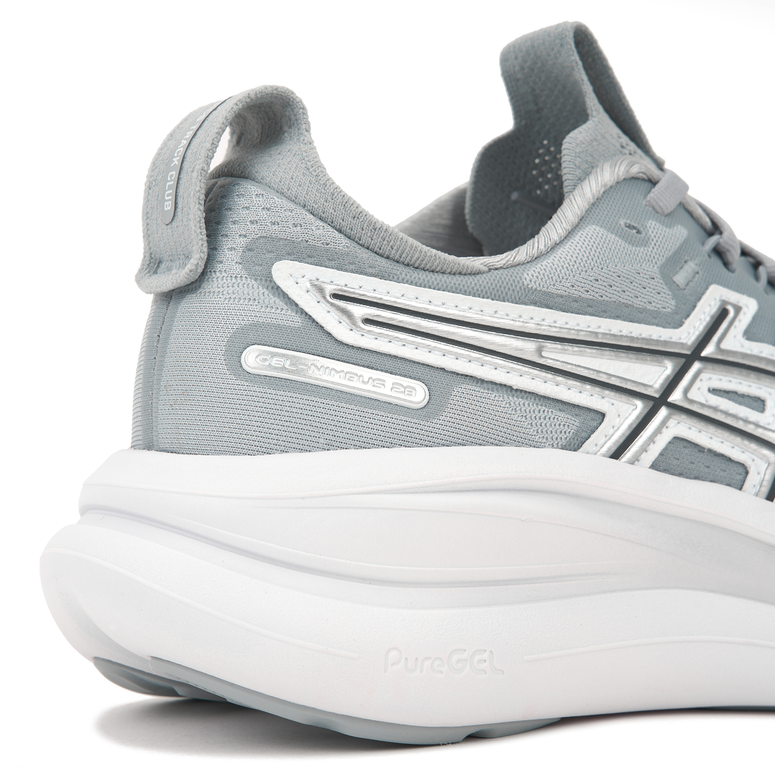 아식스 젤 님버스 28 아식스 트랙 클럽 피드몬트 그레이 퓨어 실버(Asics Gel-Nimbus 28 Asics Track Club Piedmont Grey Pure Silver) - 8