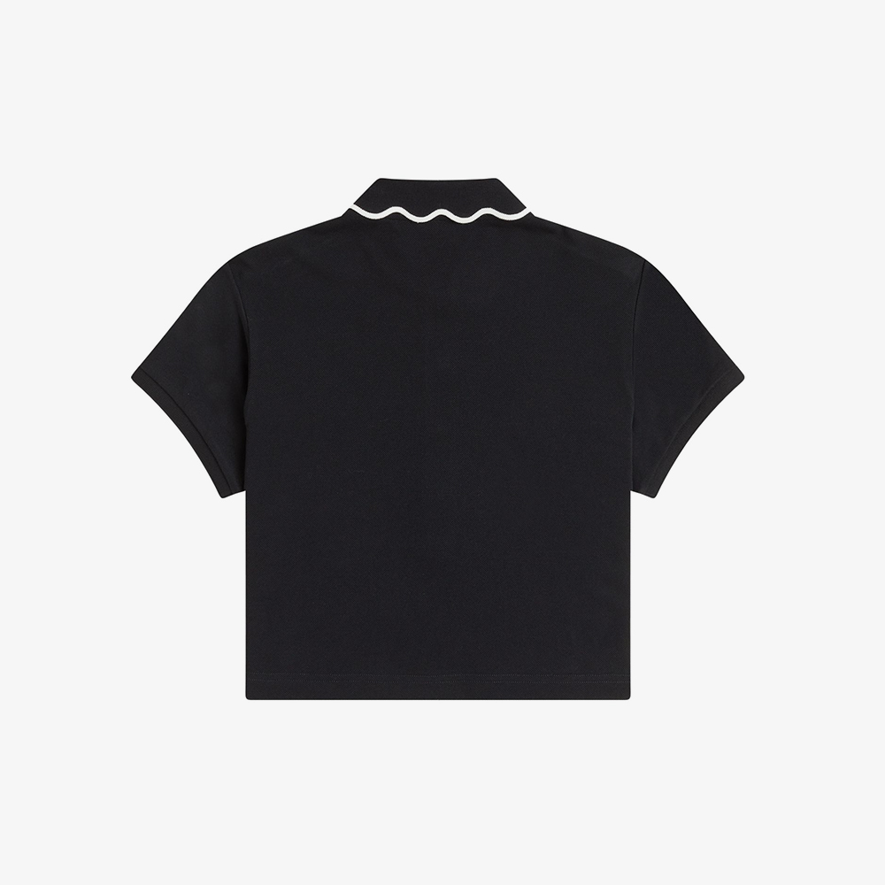 프레드페리 x 에이미와인하우스 스캘롭트 트림 폴로 셔츠 - 블랙(Fred Perry x Amy Scalloped Trim Polo Shirt Black) - 6