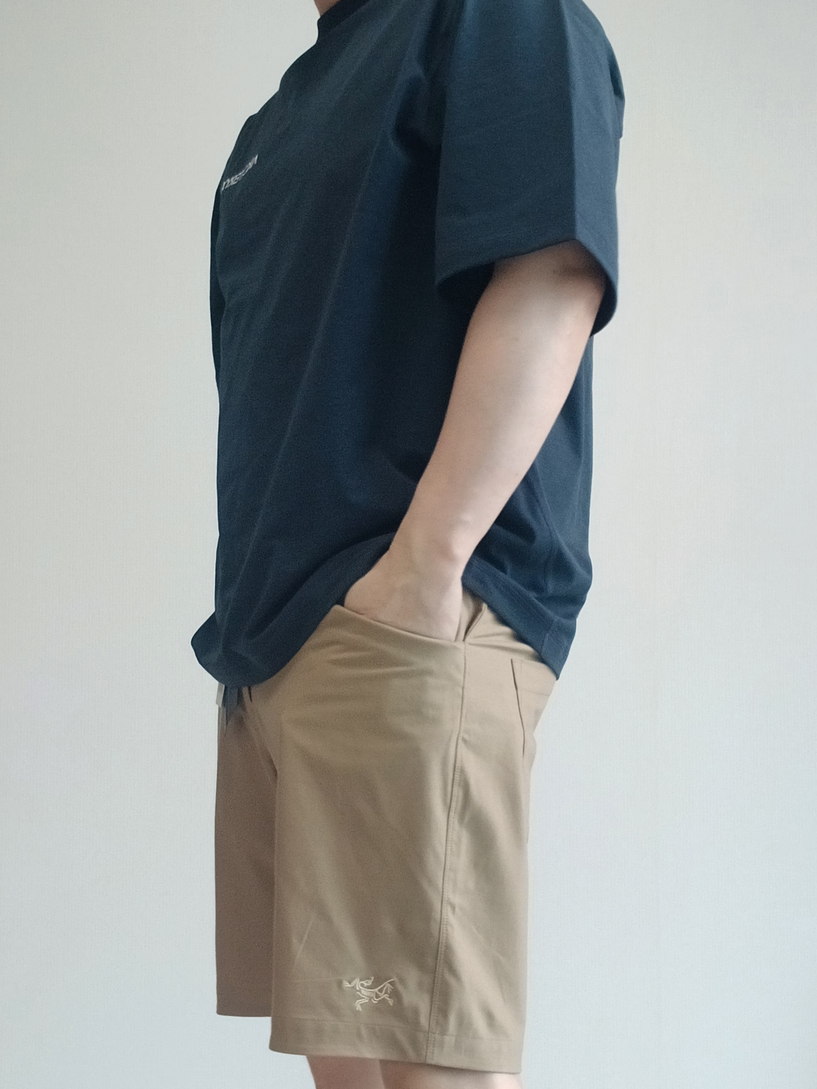 Arc'teryx Kragg Cotton Short 9 Inch Black, Arc'teryx Kragg Cotton Short 9 Inch Forage 착용 스타일 - 3