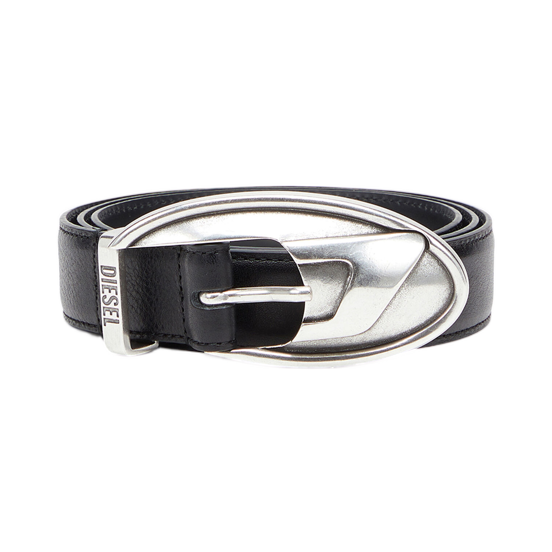 X10870P8793-T8013 Diesel 3cm Belt In Bonded Leather Black