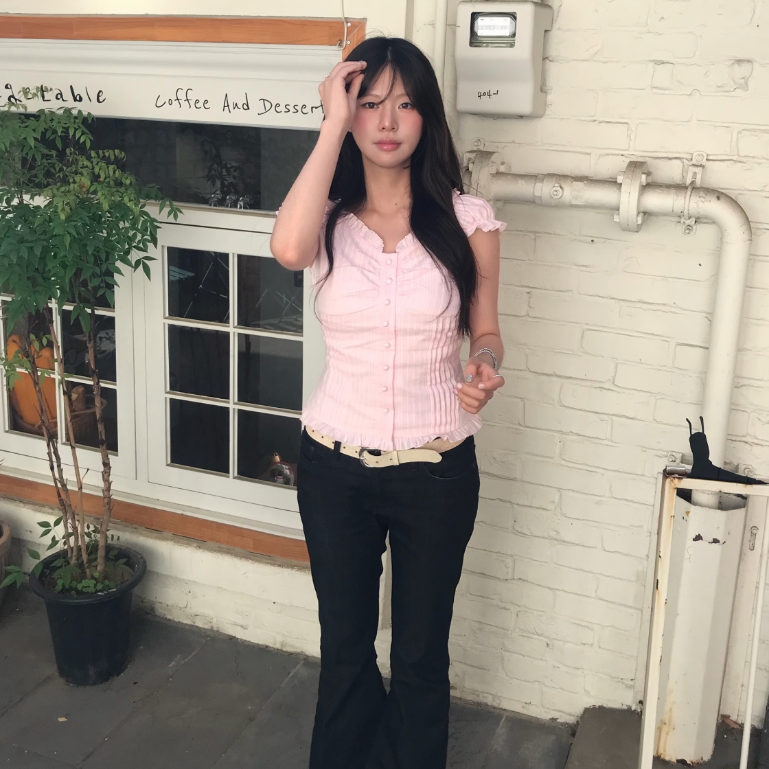라츠유 엘라 블라우스 라이트 핑크(LOTS YOU Ella Blouse Light Pink) - 3
