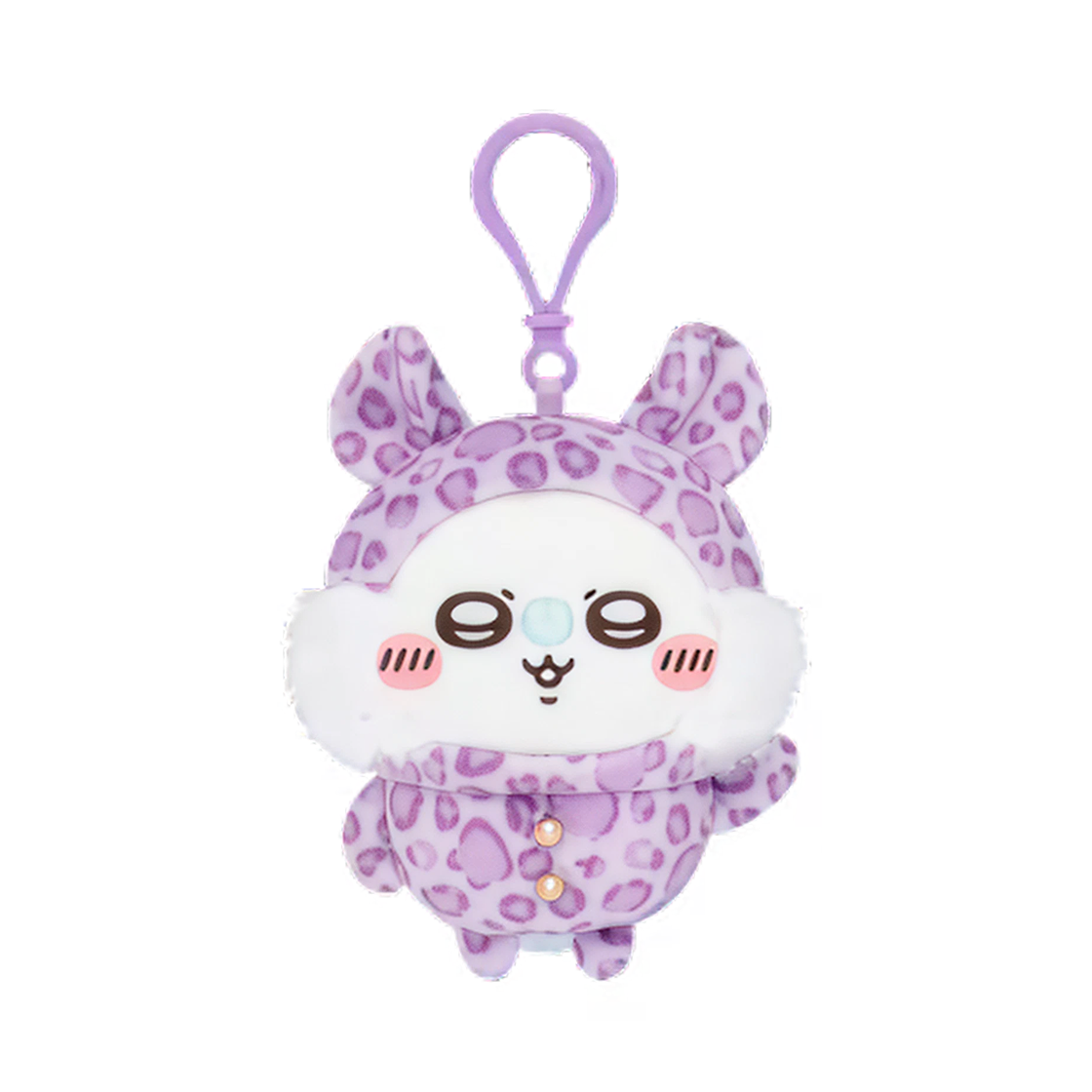 - Chiikawa x Don Quijote Leopard Print Pajama Mascot Keyring Momonga