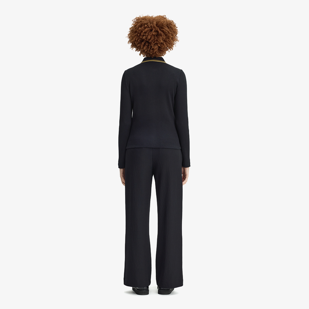 프레드페리 우먼즈 립 트리코트 트라우저 블랙(Fred Perry Womens Rib Tricot Trousers Black) - 3