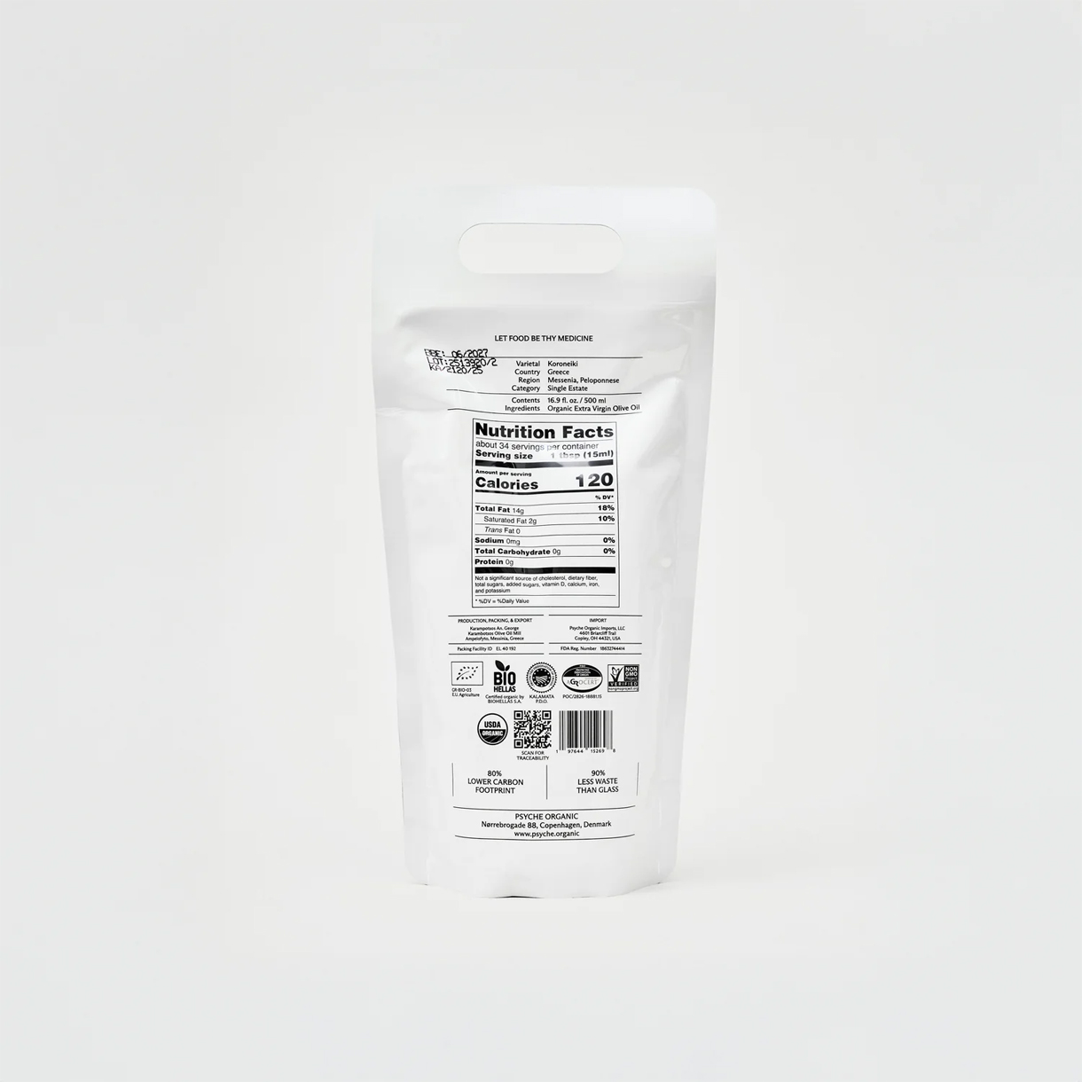 사이키 유기농 올리브 오일 500ml(PSYCHE Organic Olive Oil 500ml) - 4