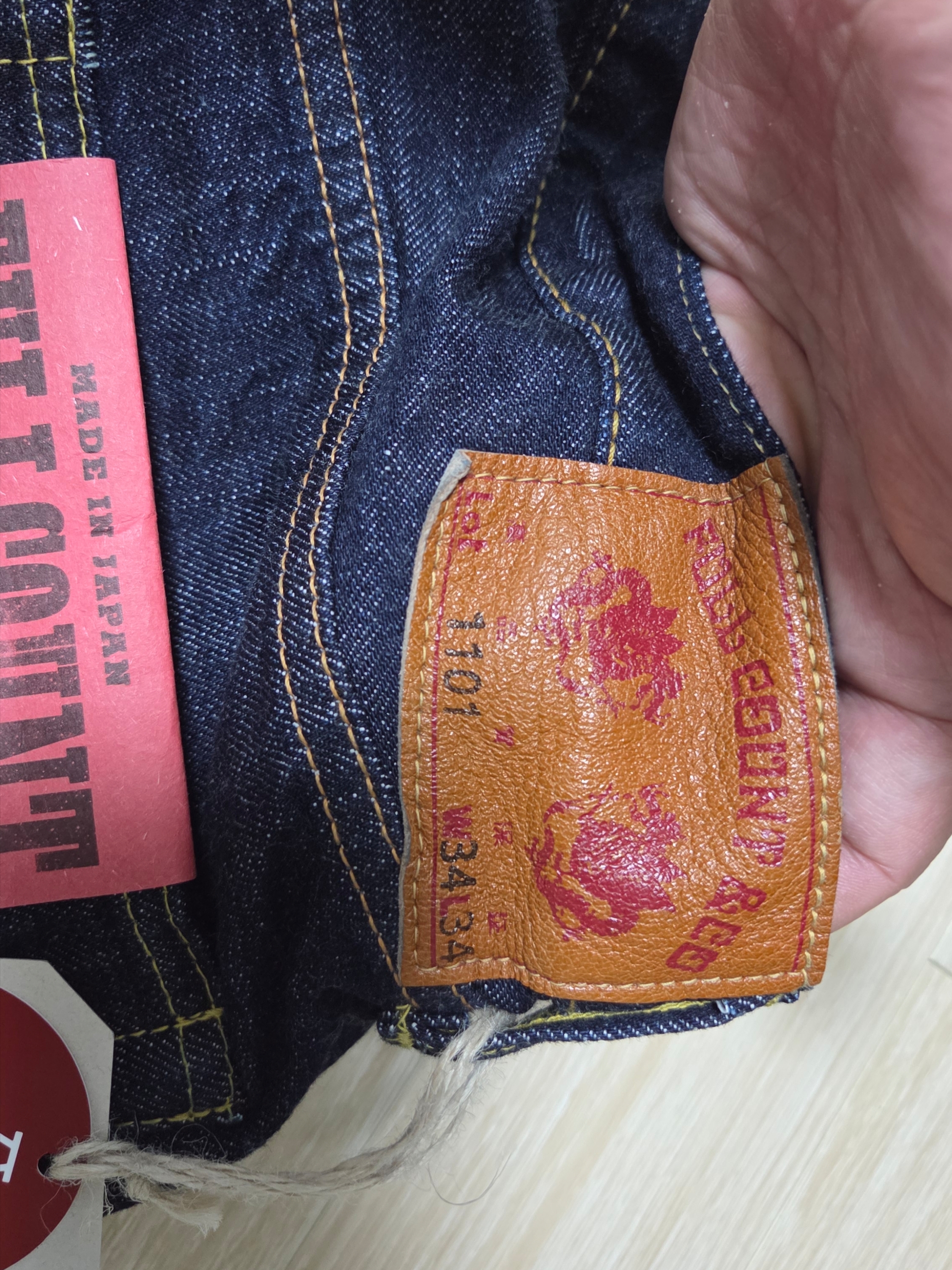 Fullcount 1101W Straight Denim One Wash Indigo Blue 착용 스타일 - 3