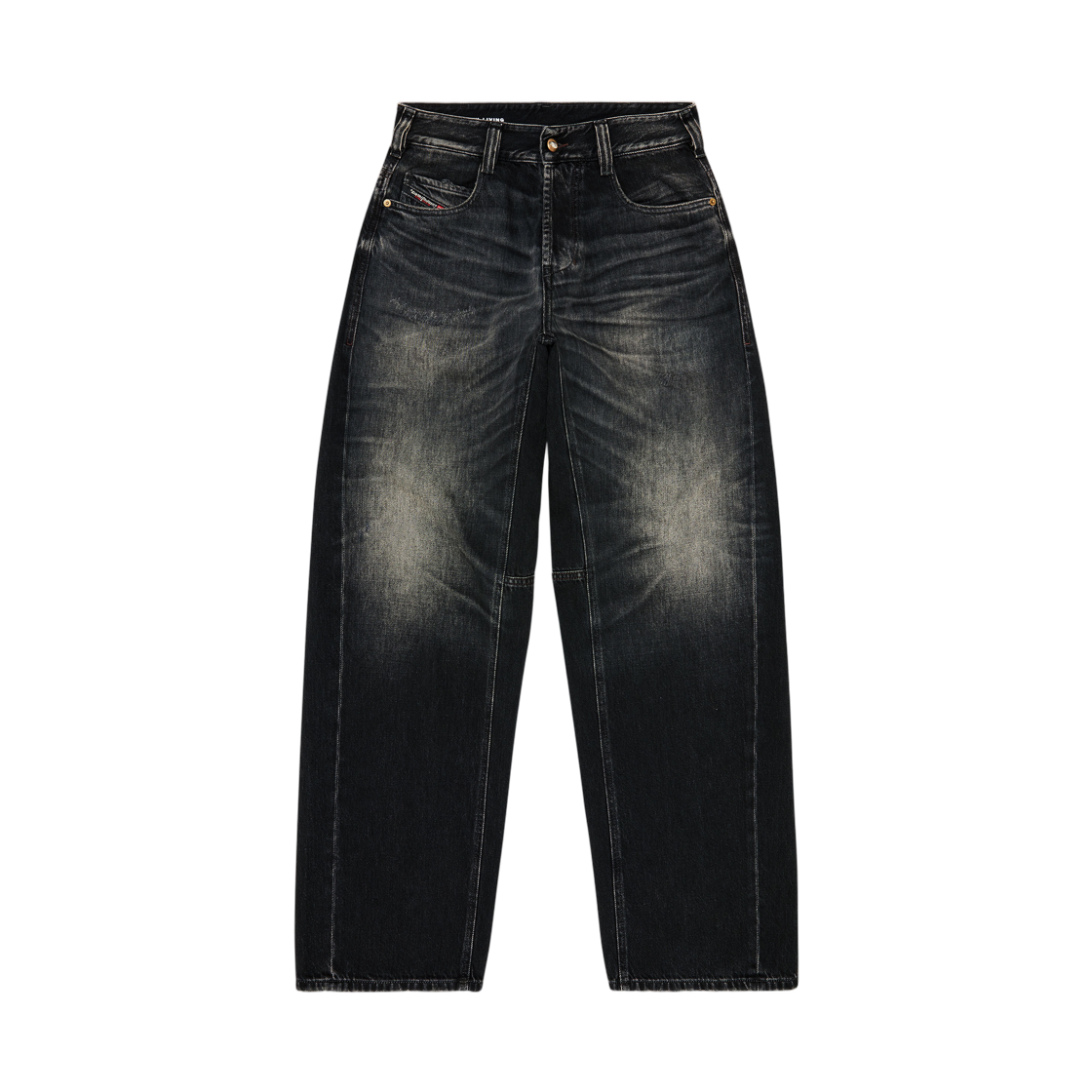 디젤 릴렉스드 진 레귤러 웨이스트 1997 D-에님-M 블랙 다크 그레이(Diesel Relaxed Jeans Regular Waist 1997 D-Enim-M Black Dark Grey) - 1