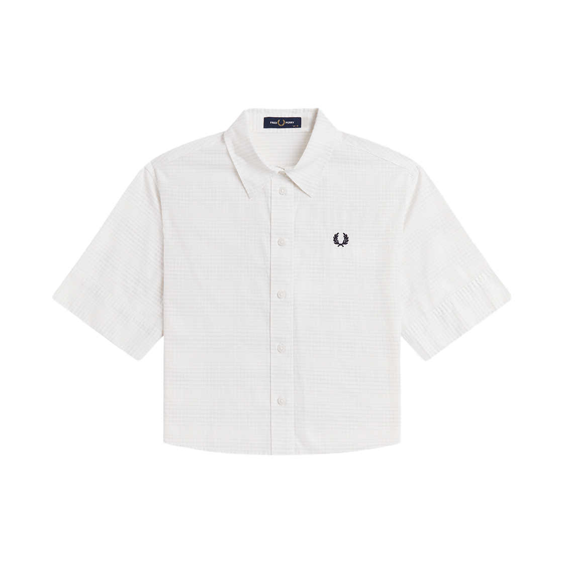 프레드페리 우먼즈 오픈 위브 체커보드 셔츠 스노우 화이트(Fred Perry Womens Open Weave Chequerboard Shirt Snow White)