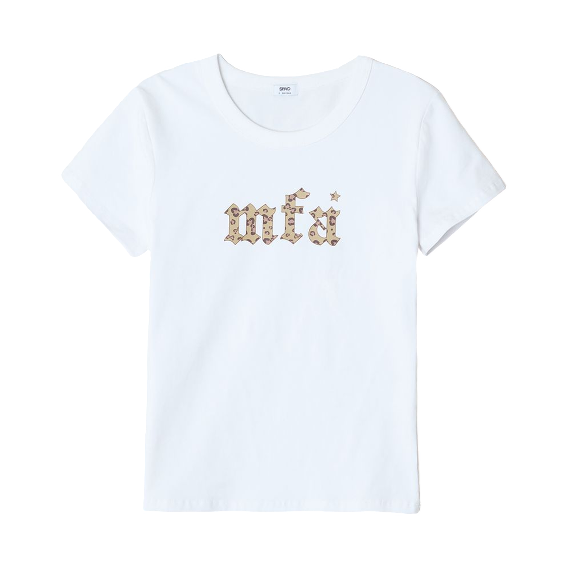 SPRLG37U30-10 Spao x Mafavarchive Slim Fit Short Sleeve T-Shirt White