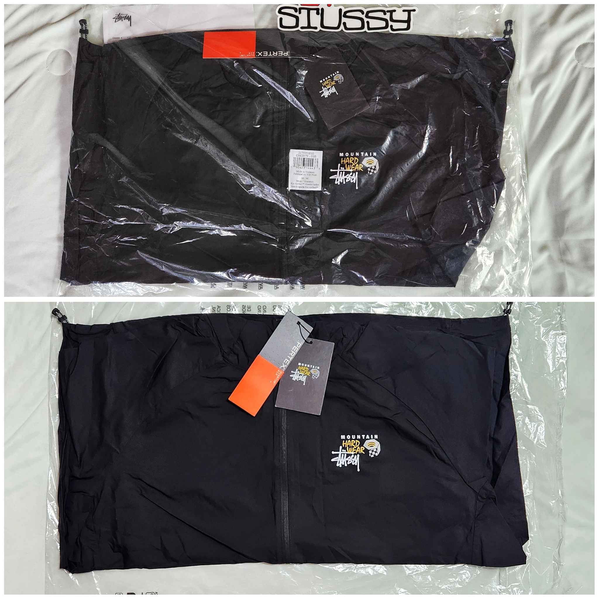 Stussy x Mountain Hardwear Kor Airshell Jacket Black 착용 스타일 - 2