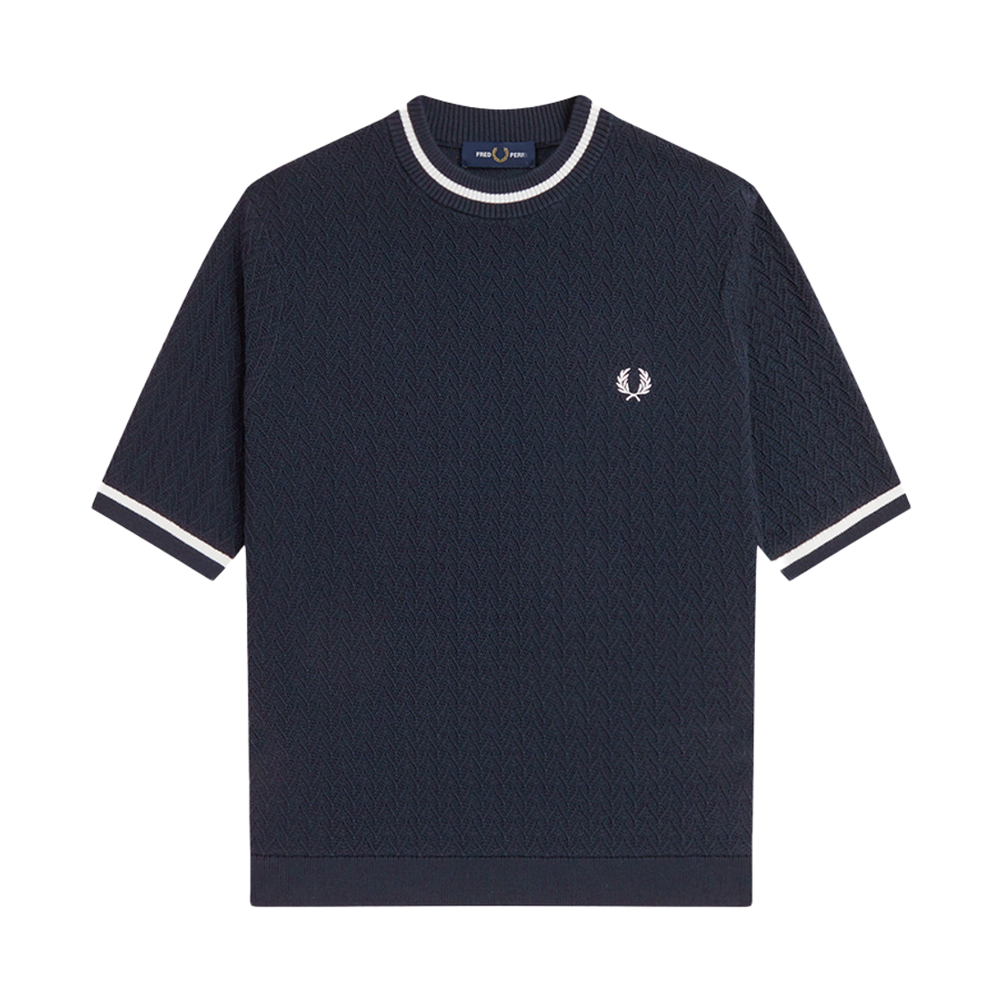 프레드페리 우먼즈 텍스쳐드 니트 탑 네이비(Fred Perry Womens Textured Knitted Top Navy) - 1