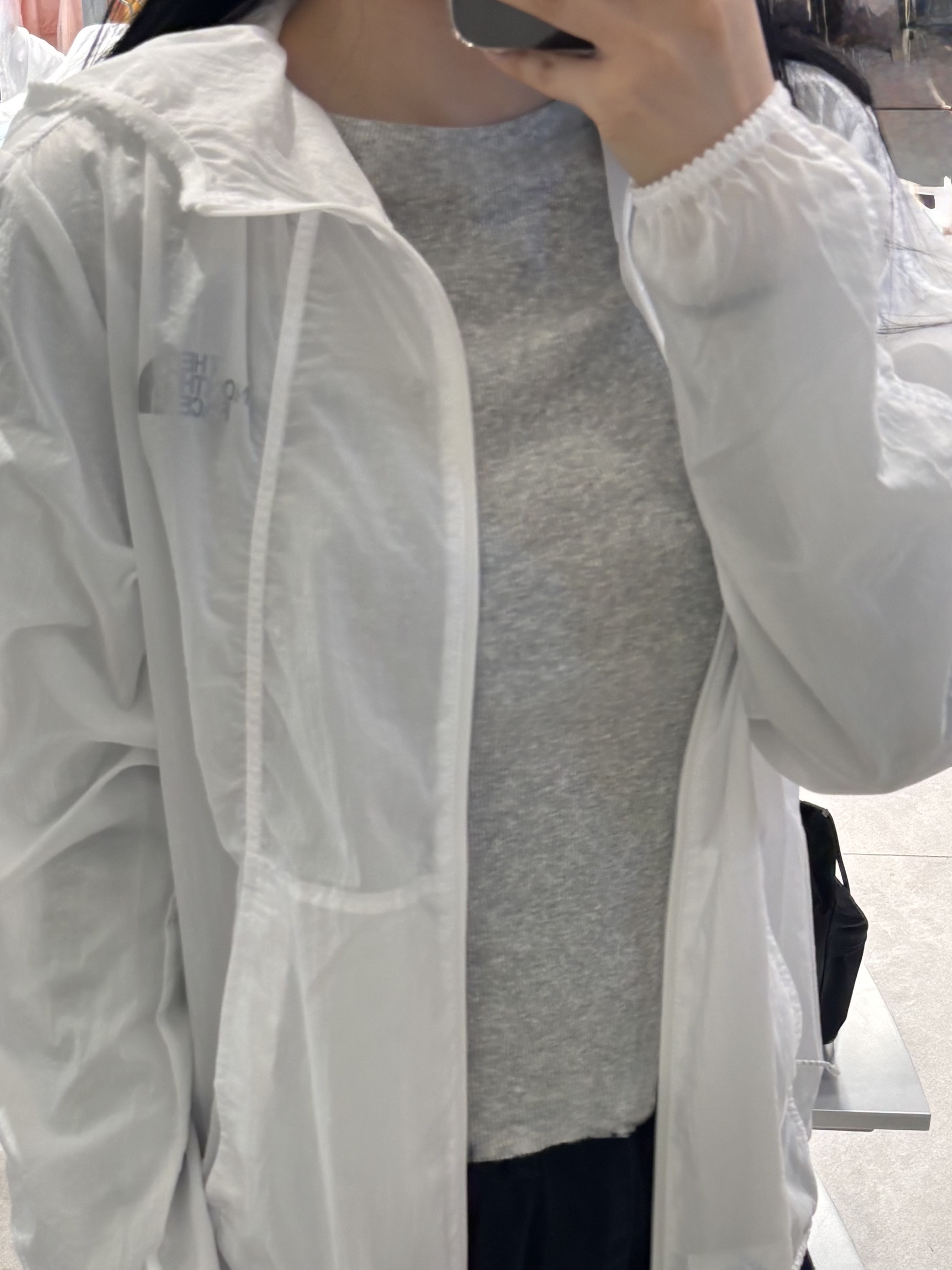 (W) The North Face White Label Serina Jacket White- 26SS 착용 스타일