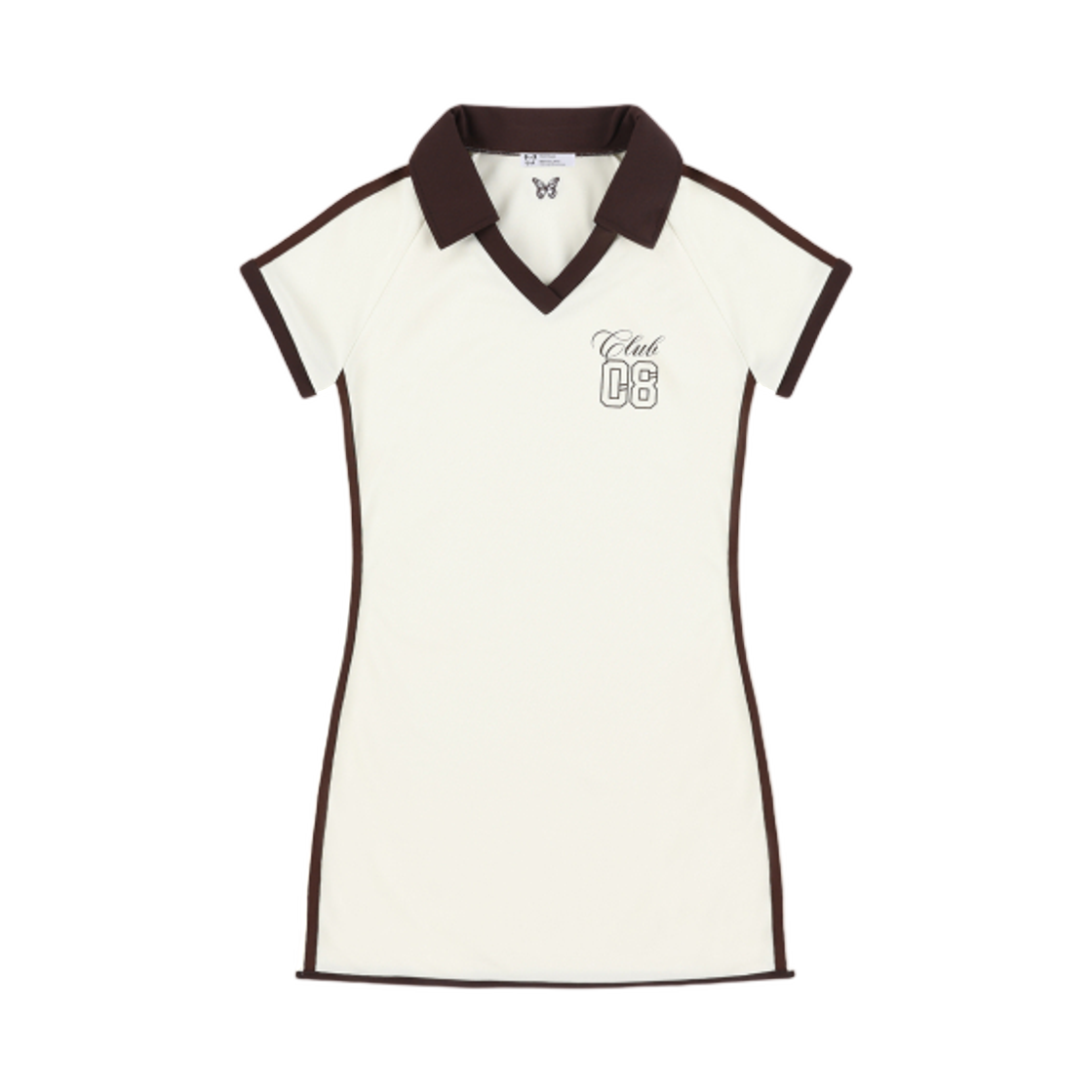 (W) 팬시 클럽 로티 라인 져지 원피스 아이보리((W) Fancy Club Loti Line Jersey Onepiece Ivory)