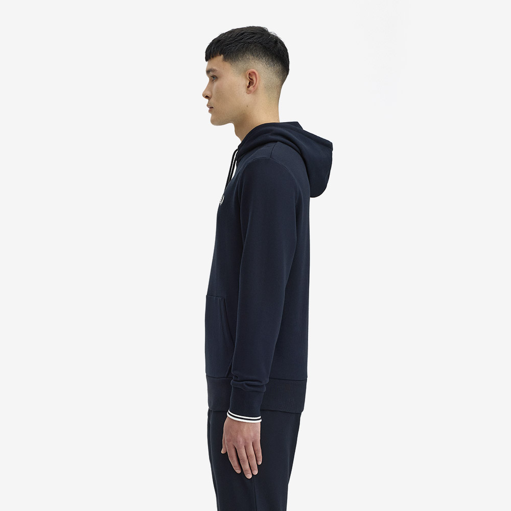 프레드페리 팁 후드 스웻셔츠 네이비(Fred Perry Tipped Hooded Sweatshirt Navy) - 2