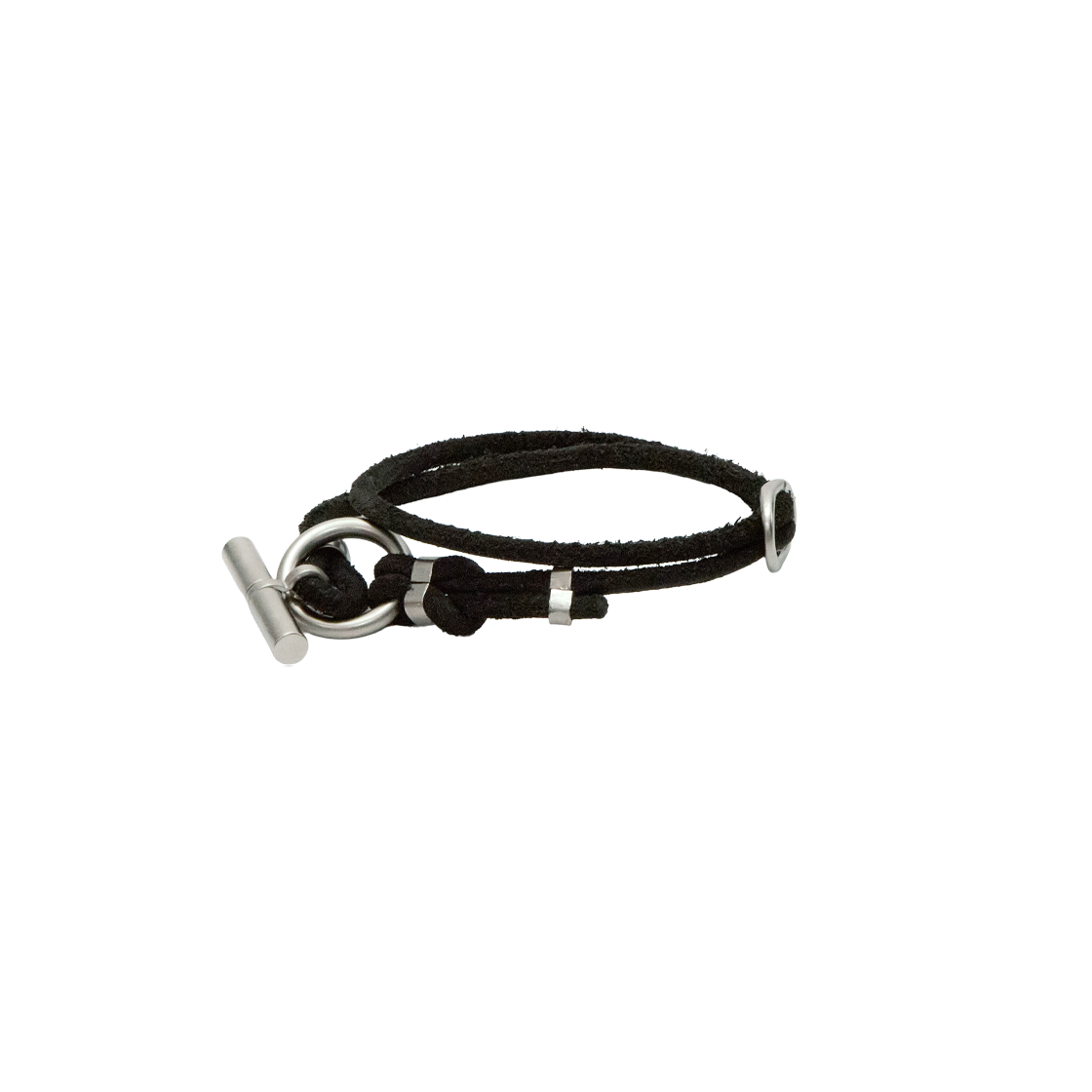 폴리테루 토글 레더 브레이슬릿 블랙(Polyteru Toggle Leather Bracelet Black) - 1