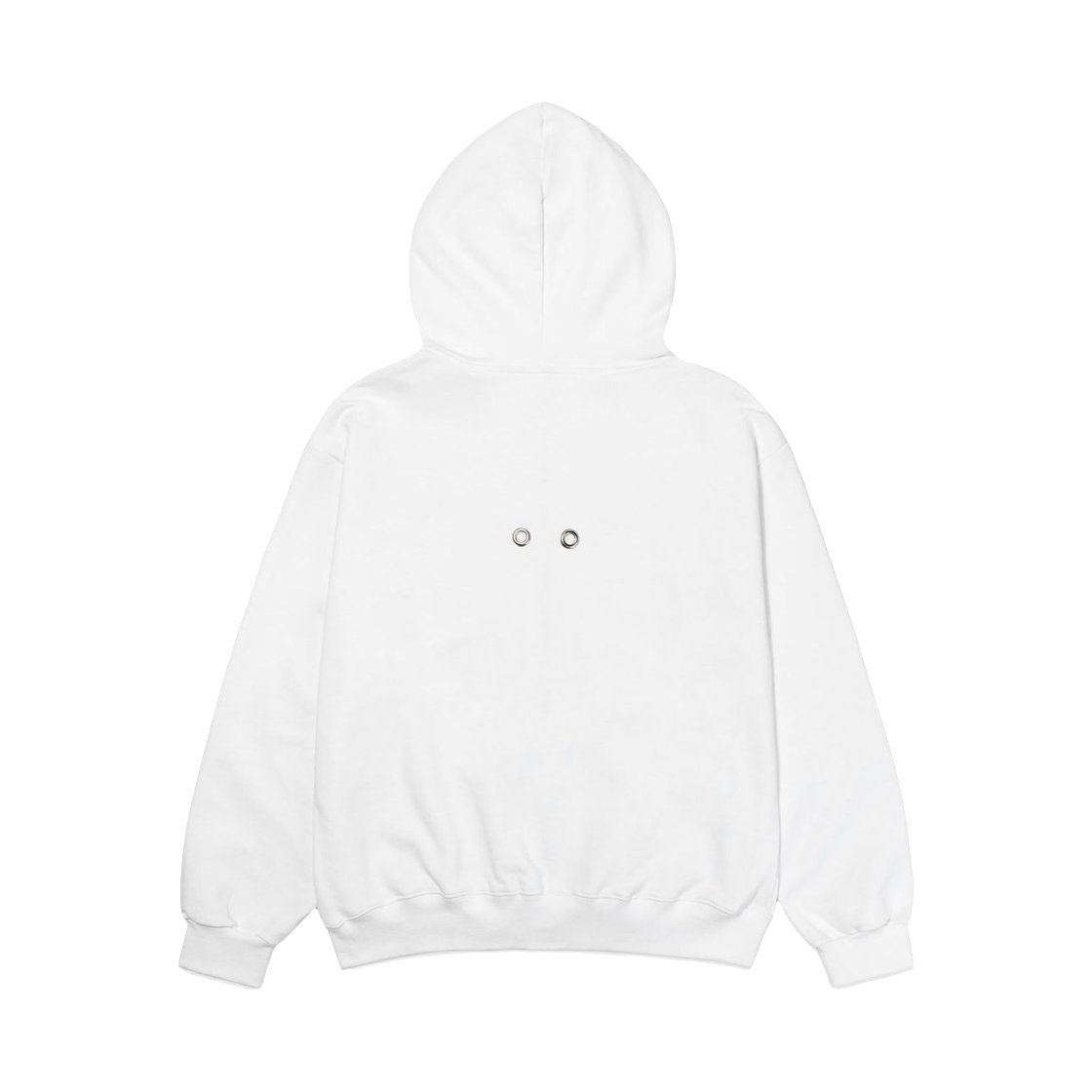 (W) 팬시 클럽 빅 크로스 아일렛 후드 집업 화이트((W) Fancy Club Big Cross Eyelet Hoodie Zip Up White) - 2