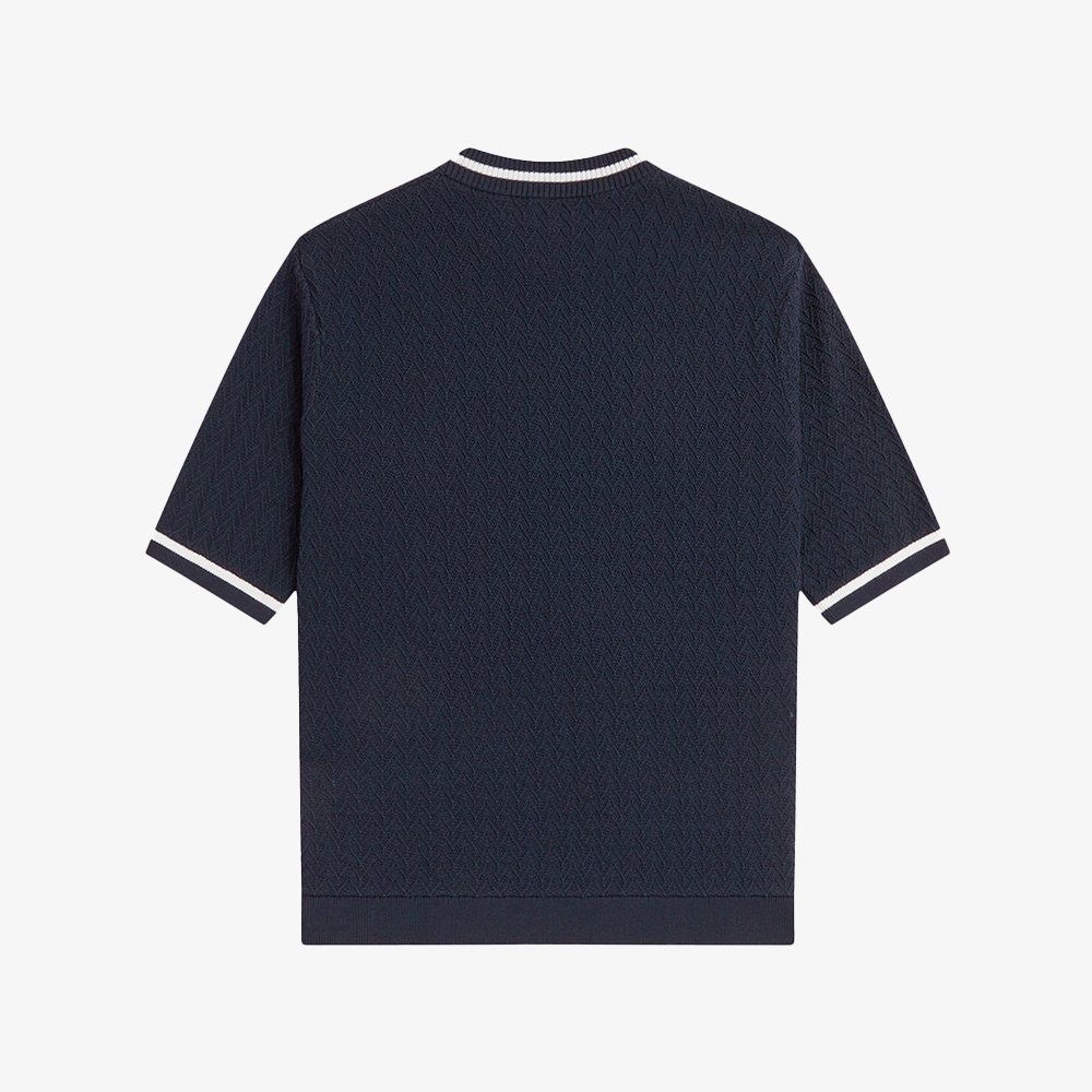 프레드페리 우먼즈 텍스쳐드 니트 탑 네이비(Fred Perry Womens Textured Knitted Top Navy) - 6