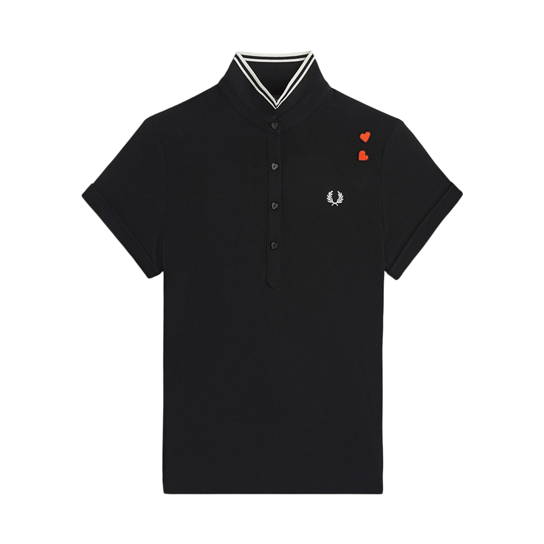 프레드페리 x 에이미와인하우스 팁드 폴로 셔츠 블랙(Fred Perry x Amy Tipped Polo Shirt Black)