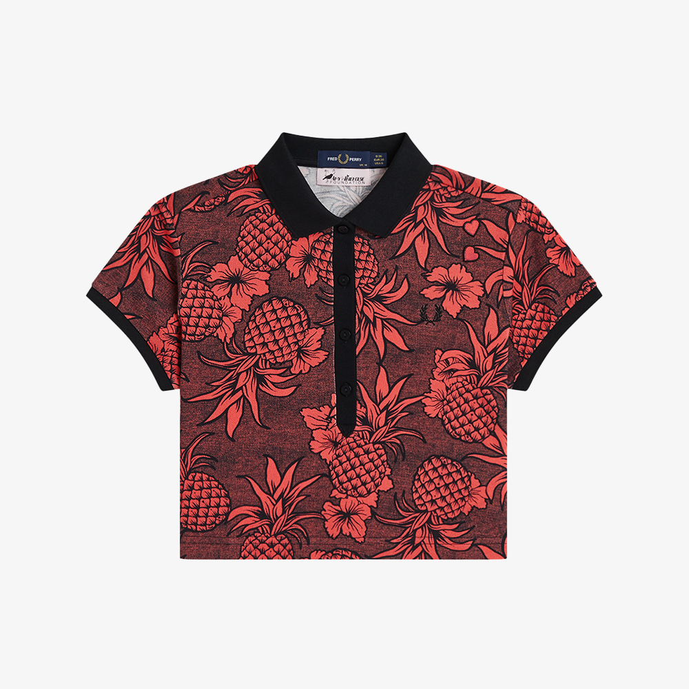 프레드페리 x 에이미와인하우스 프린트 폴로 셔츠 스트로베리 크림(Fred Perry x Amy Printed Polo Shirt Strawberry Cream) - 5