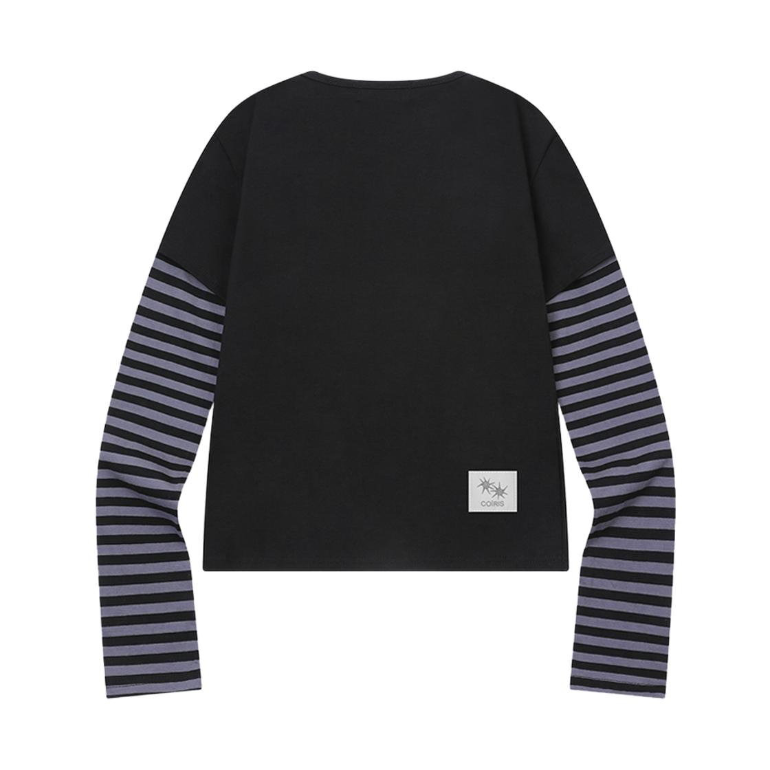 코이리스 셀링 레이어드 스트라이프 롱 슬리브 티 블랙(Coiris Celling Layerd Stripe Long Sleeve T Black) - 2