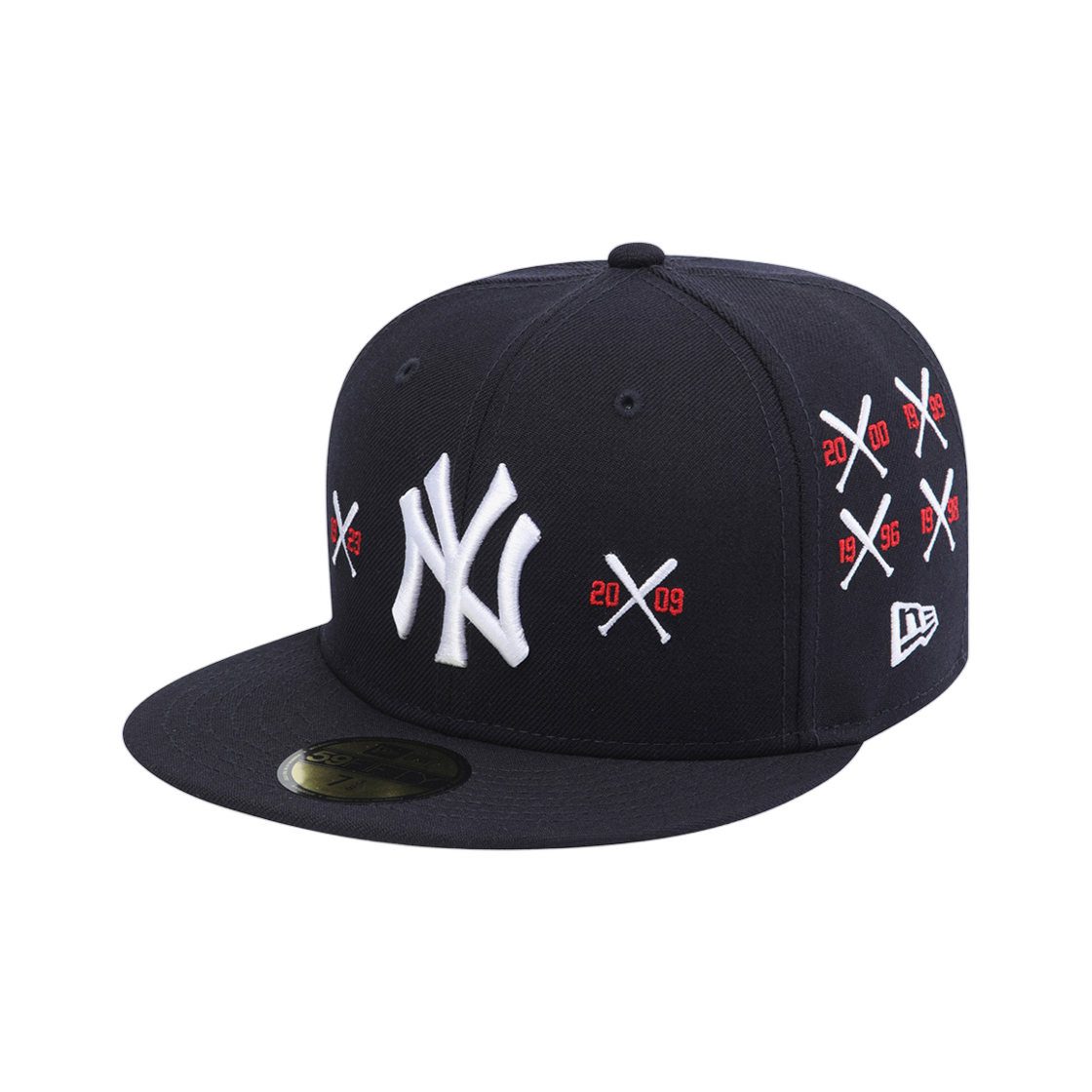 60960490 New Era MLB Spike Lee New York Yankees World Series Champions Mini Bats Fitted Cap Navy