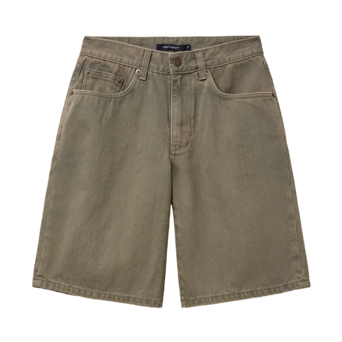 해칭룸 블리치드 쇼츠 올리브(Hatchingroom Bleached Shorts Olive)