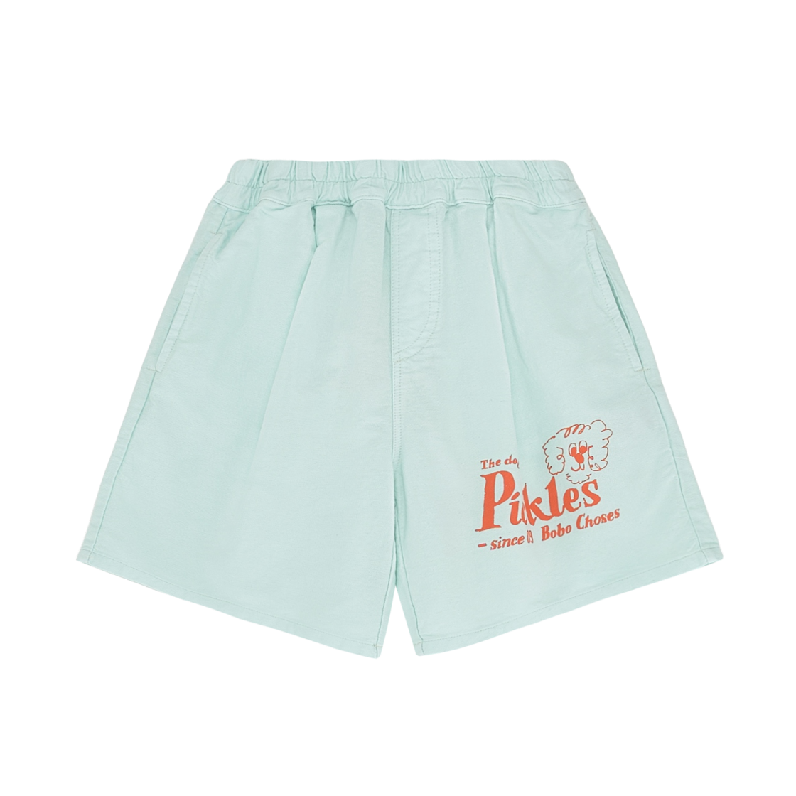 126AC069 (Kids) Bobo Choses Pickles The Dog Woven Bermuda Shorts Blue