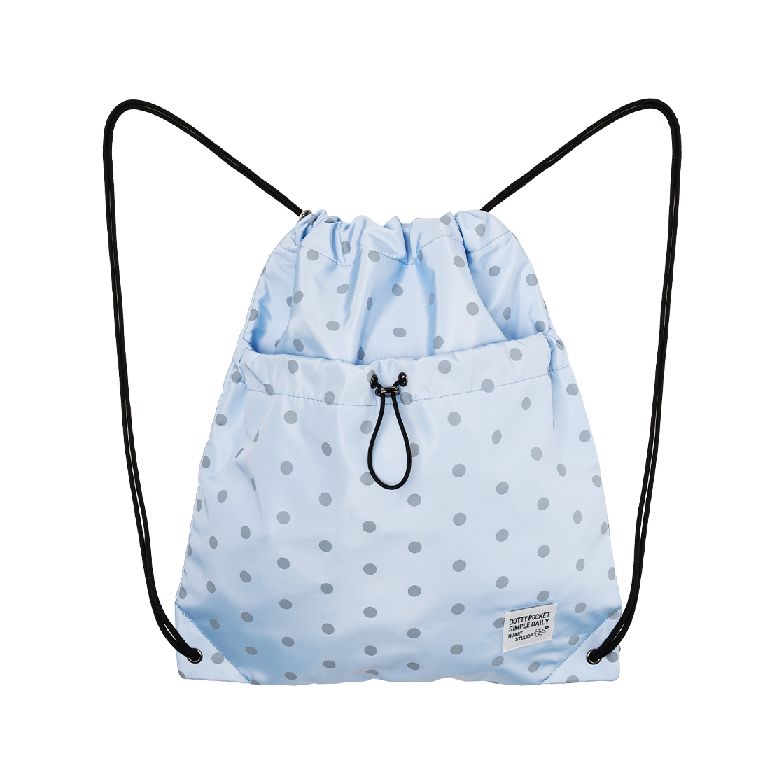 누아트스튜디오 도티 포켓 짐색 스트링백 블루(NUARTSTUDIO Dotty Pocket Drawstring Gym Bag Blue)