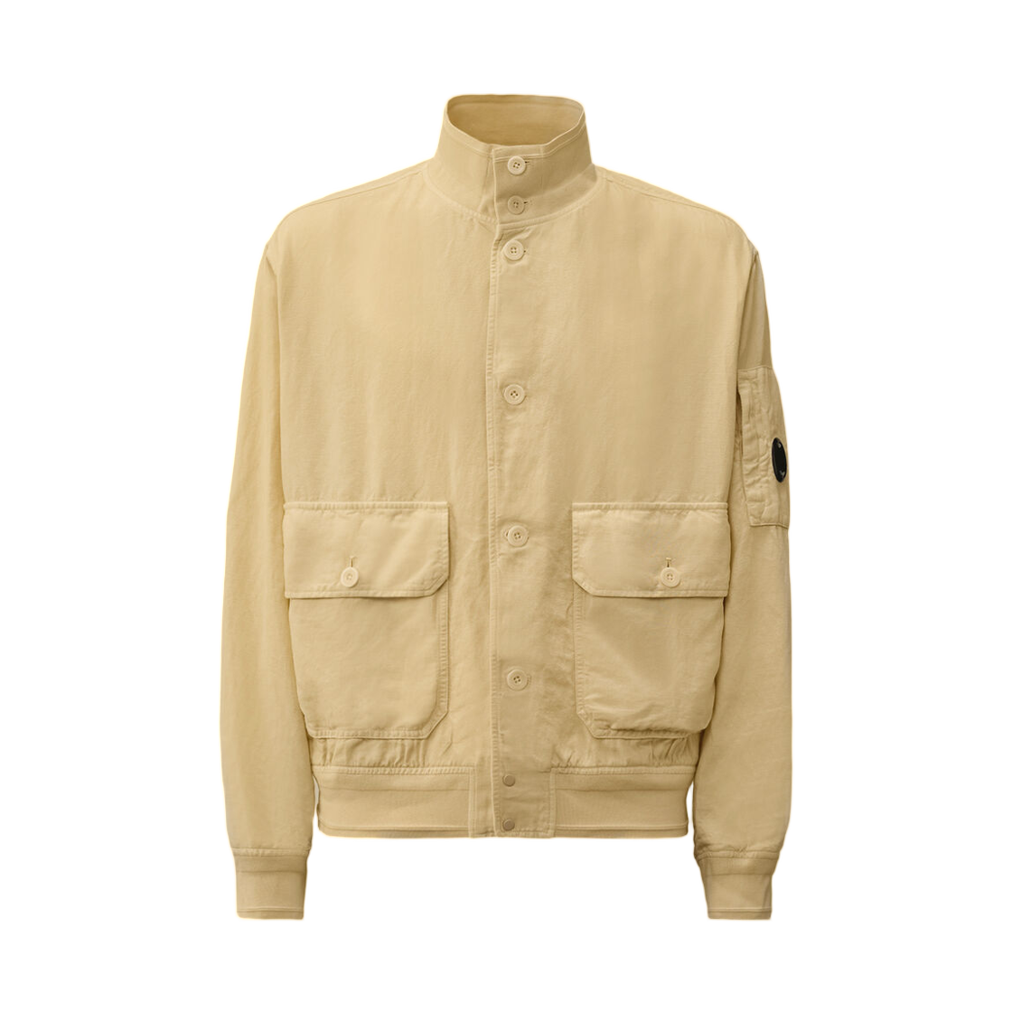 20CMOW216A006501G114 C.P. Company Broken Twill Lens Bomber Jacket Frozen Dew White - 26SS