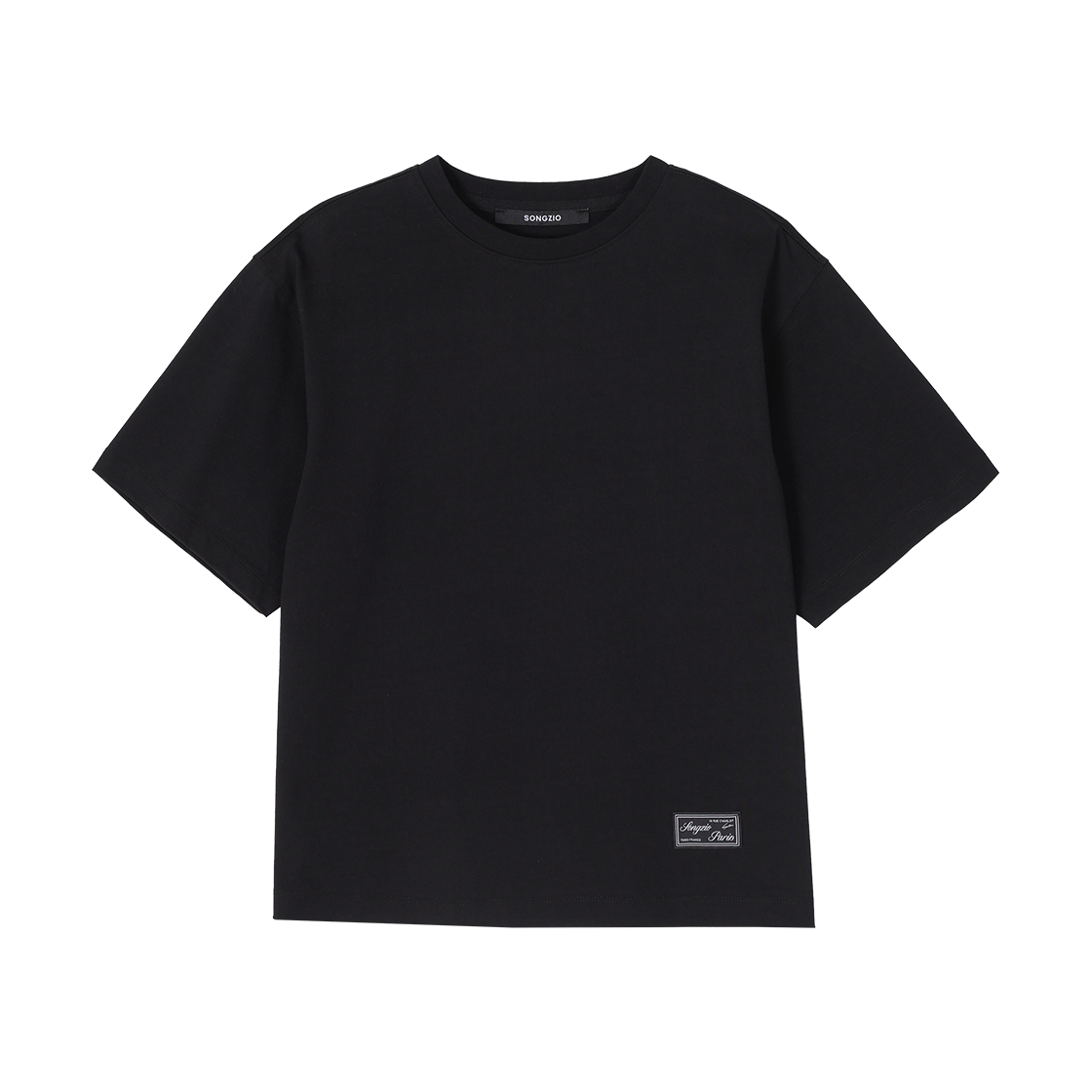 WH3TS718BK (W) SONGZIO COLLECTION Orchid Aquarelle T Shirt Black