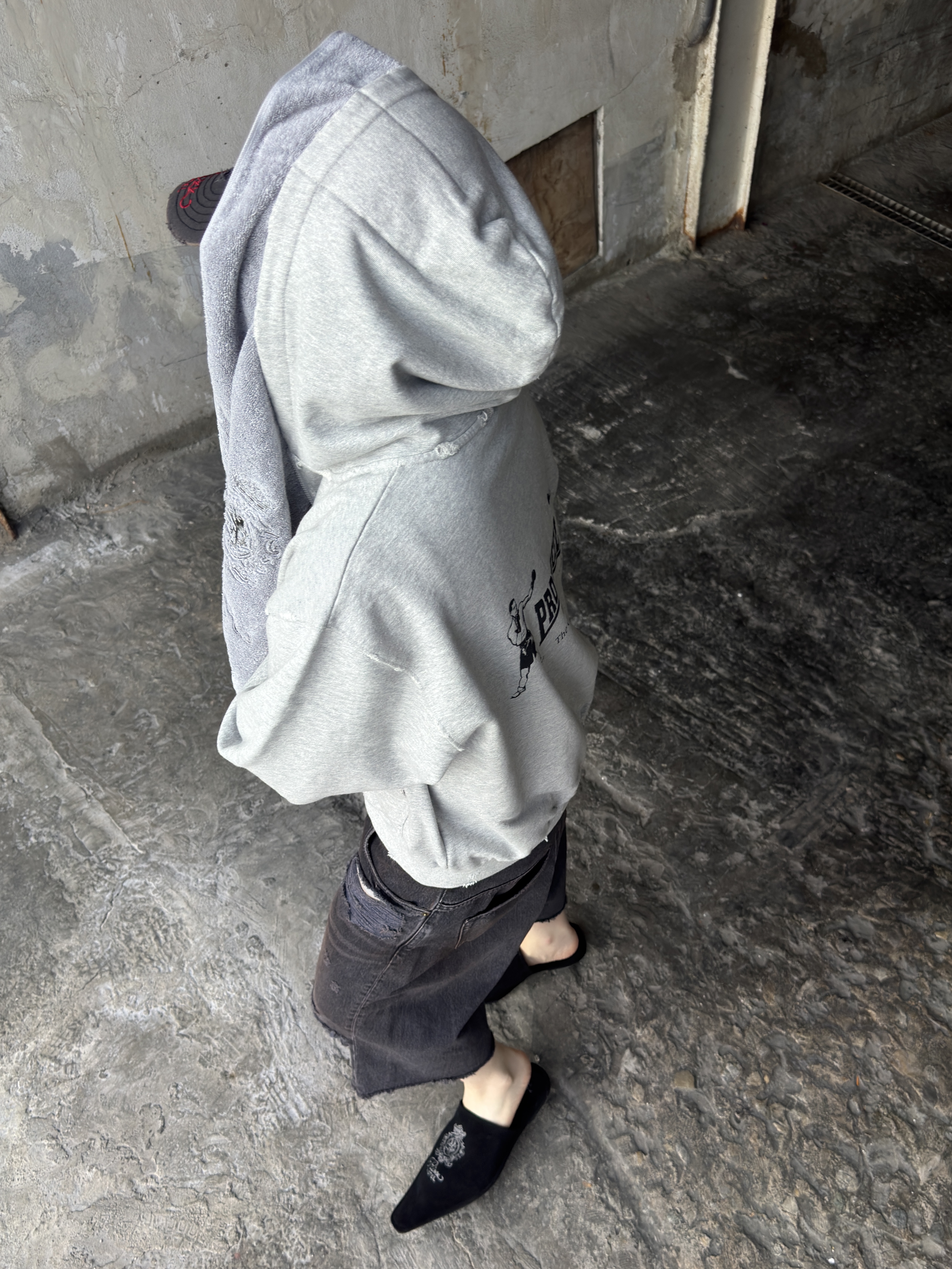 Protocol Index Terry Towel Zip Hoodie Melange Grey, Protocol Index Double Band Boxer Brief 3Pack Black 착용 스타일 - 2