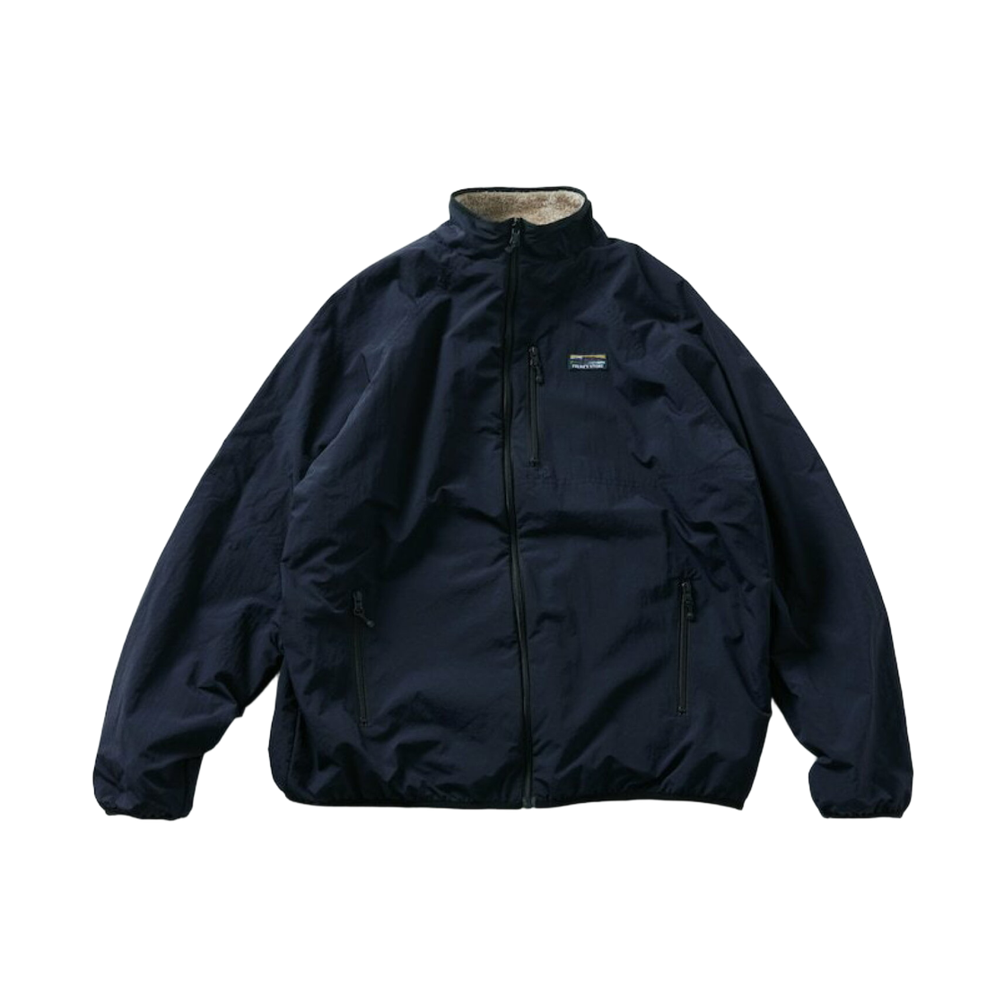 프릭스 스토어 릴렉스드 핏 나일론 플리스 리버시블 블루종 네이비(Freak's Store Relaxed Fit Nylon Fleece Reversible Blouson Navy)