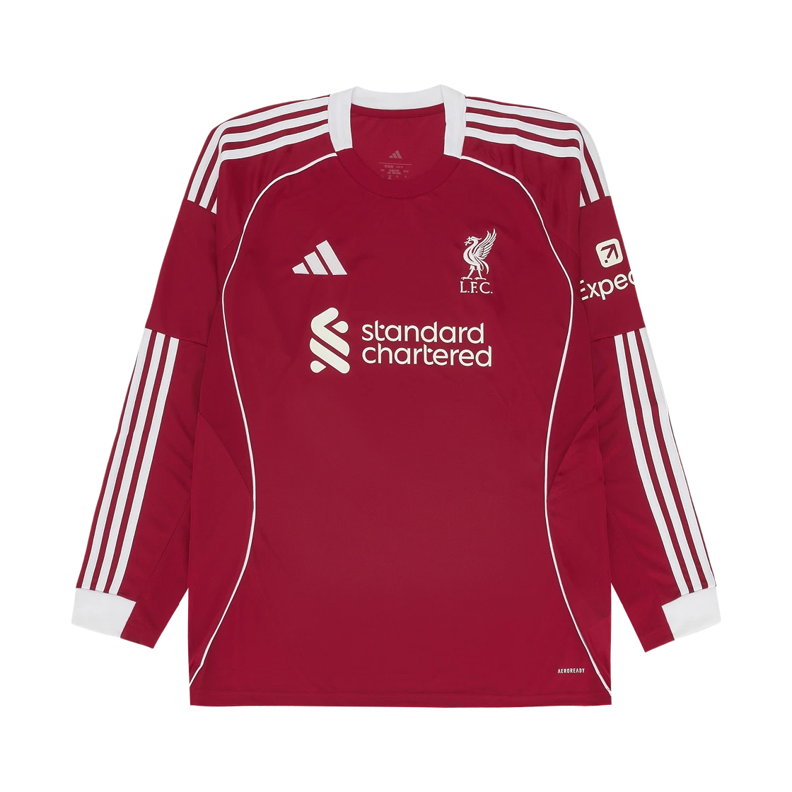 Adidas Adidas Liverpool FC 2025/26 Home Long Sleeve Jersey Strawberry Red - KR Sizing (Non Marking Ver.) · XS