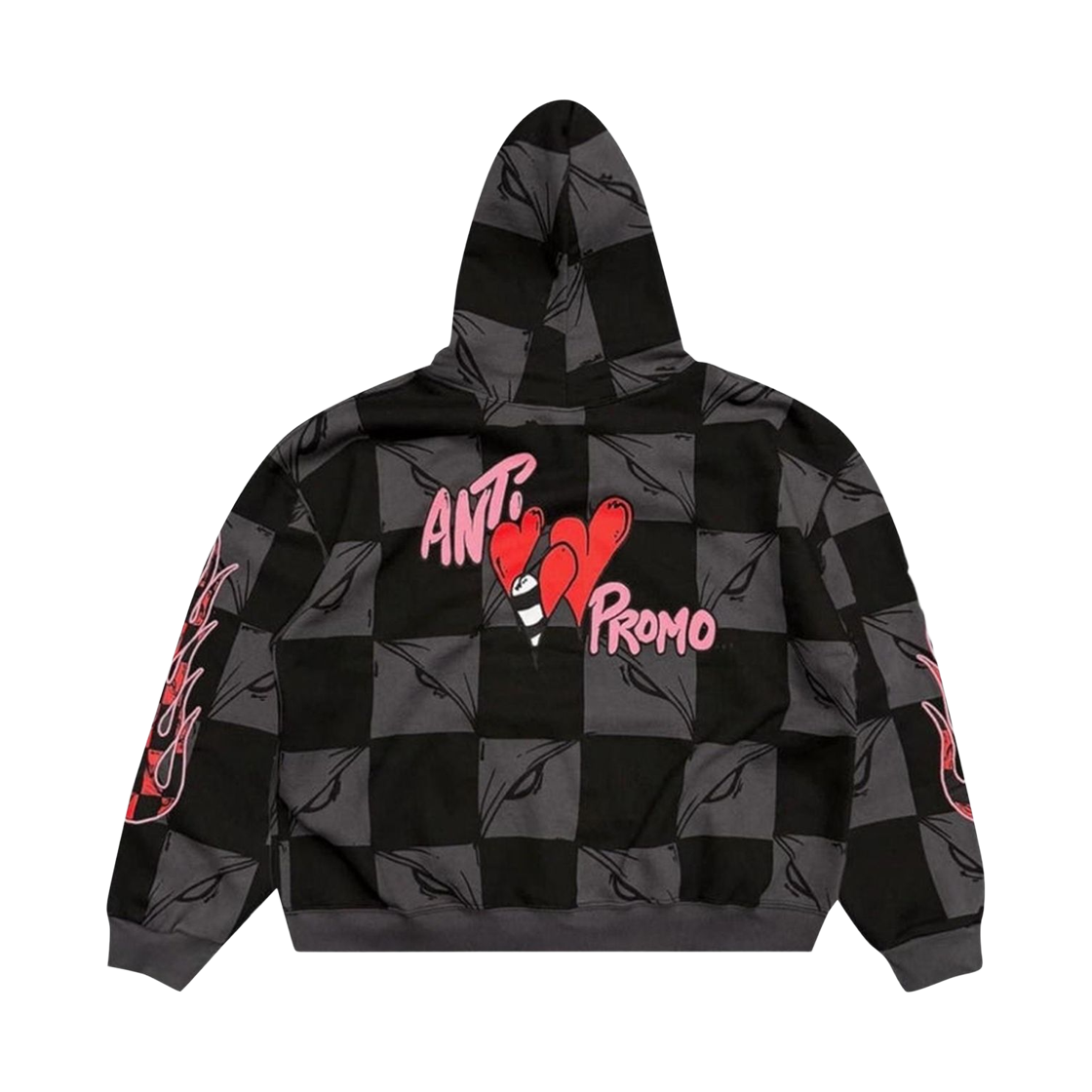 안티 프로모 99 아이즈 플레임 후드 블랙 그레이(Anti Promo 99 Eyez Flame Hoodie Black Grey) - 2