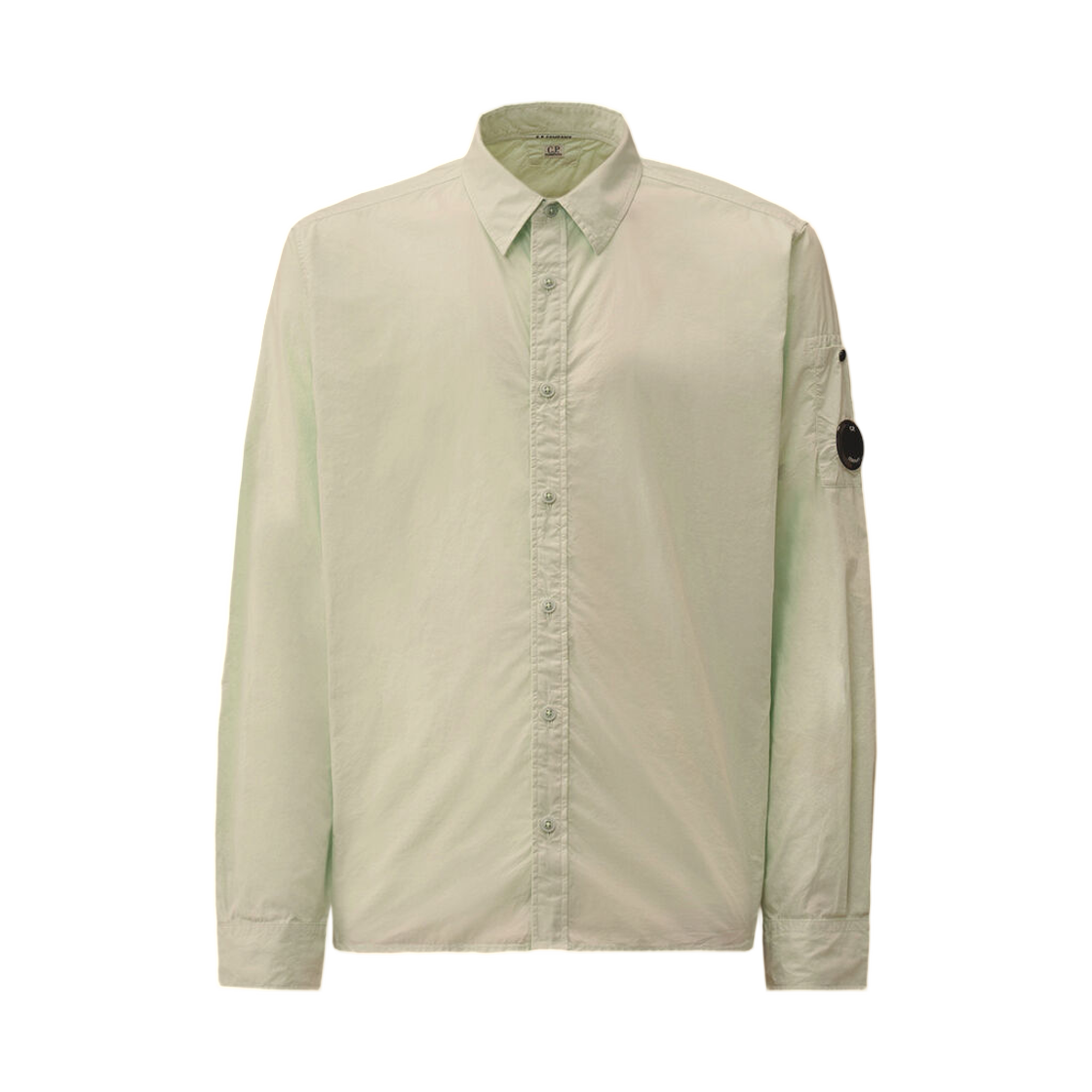 20CMSH229A005328G804 C.P. Company Popeline Long Sleeve Lens Button Shirt Misty Blue - 26SS