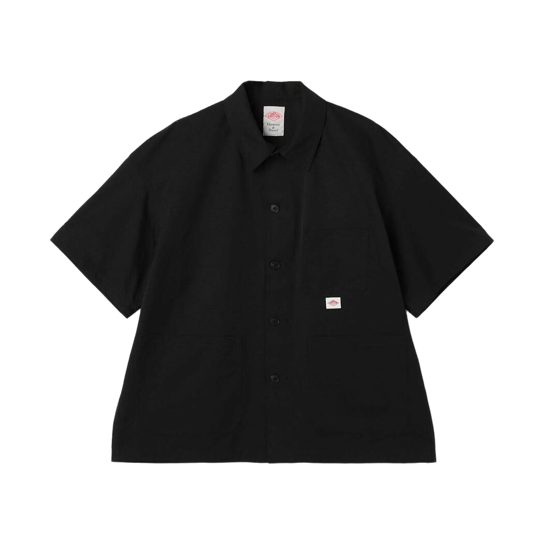 단톤 도트에어 숏슬리브 커버올 셔츠 블랙(Danton Dotair Short Sleeve Coverall Shirt Black) - 1