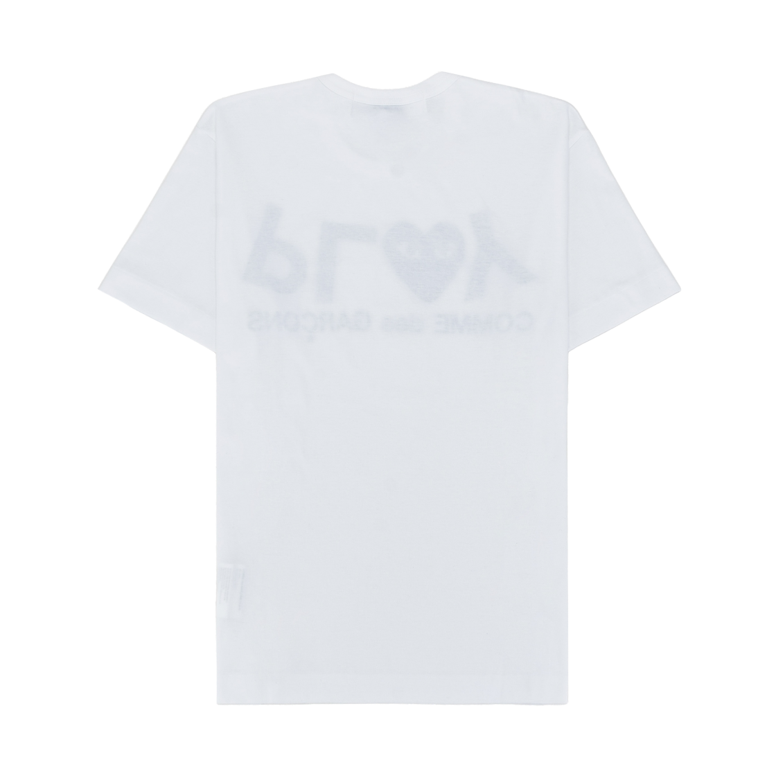 플레이 꼼데가르송 프린트 로고 티셔츠 화이트(Play Comme des Garcons Printed Logo T-Shirt White) - 2