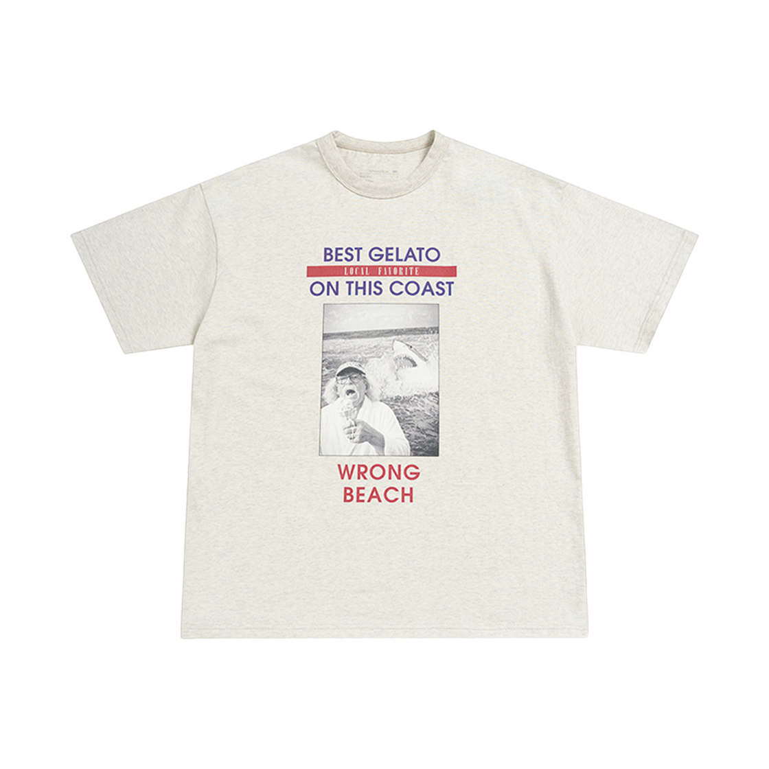 에스티유 아이스크림 티셔츠 멜란지 그레이(STU Icecream T-Shirt In Melange Grey)
