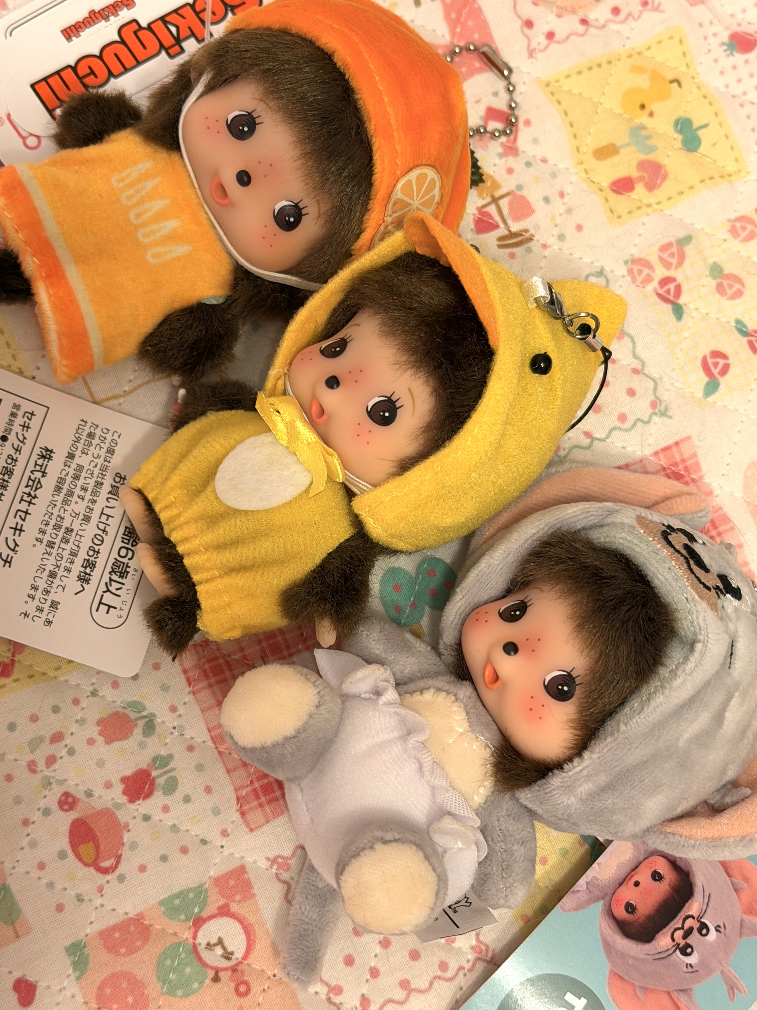 Monchhichi x Tom & Jerry SS Doll Mini Key Chain Tuffy, Monchhichi Bebichhichi Bighead SS Girl Key Chain Pink 착용 스타일