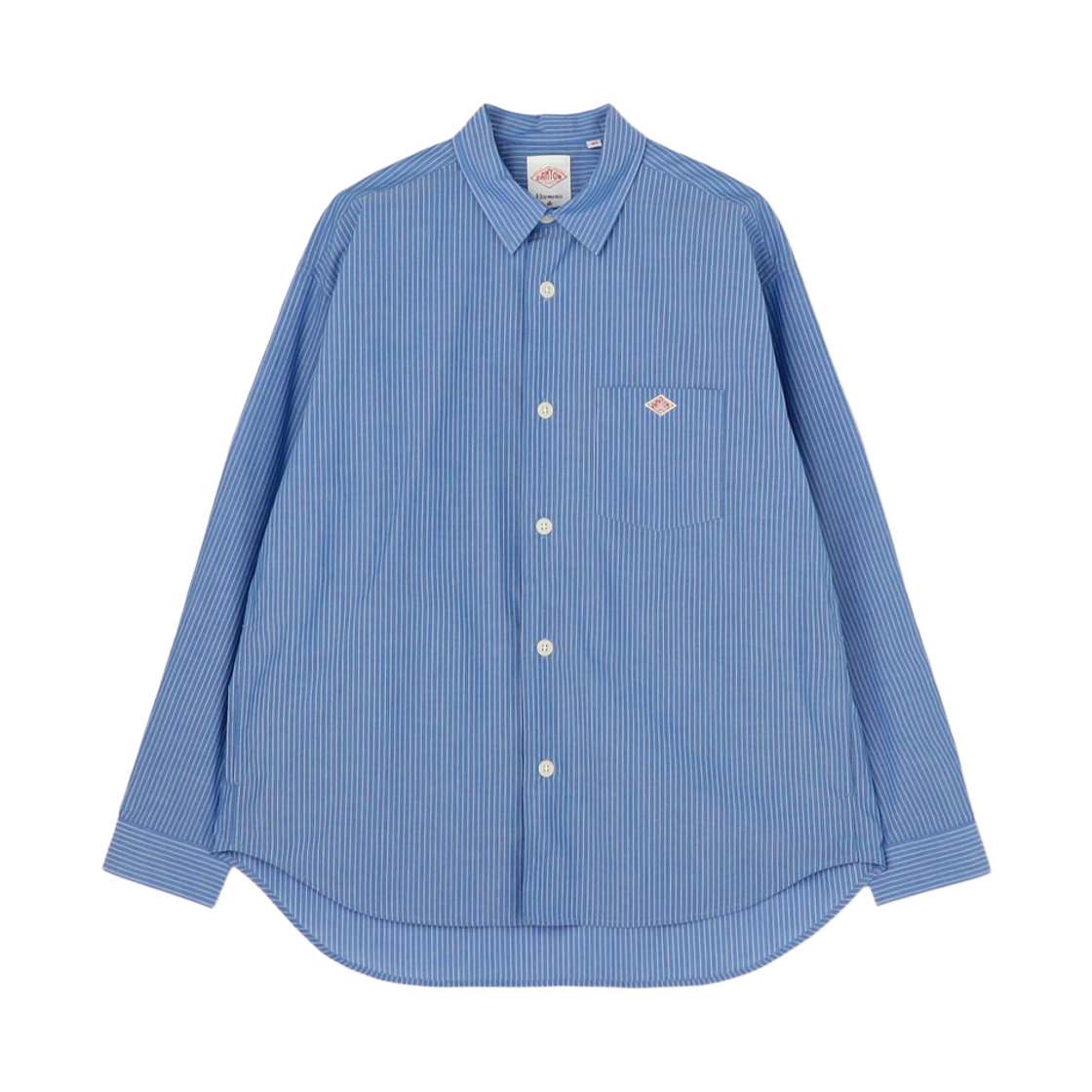 DT-B0398-TCV Danton T/C Poplin Work Shirt Blue White Stripe