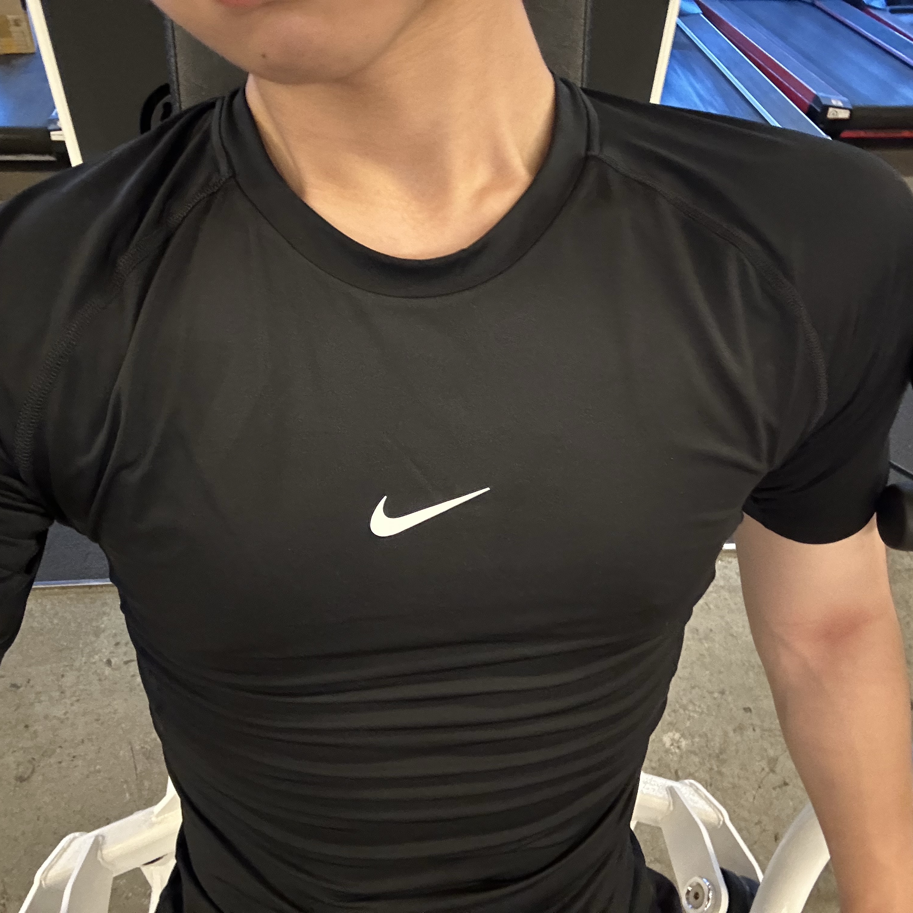 Nike Pro Dri-Fit Short Sleeve Fitness Top Black - Asia 착용 스타일