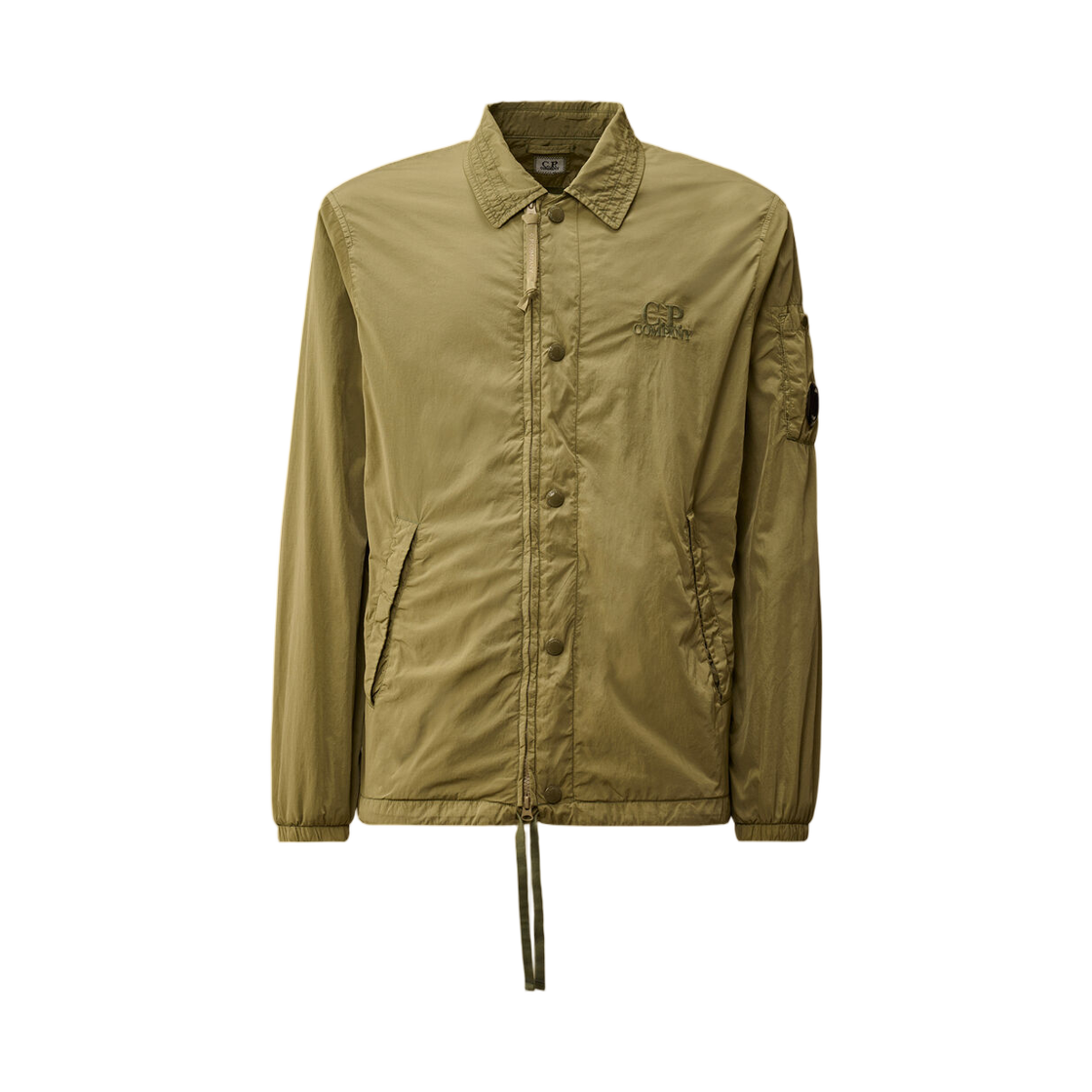 20CMOS007A005904D610 C.P. Company Chrome-R Graphic Zipped Overshirt Moss Gray Green - 26SS