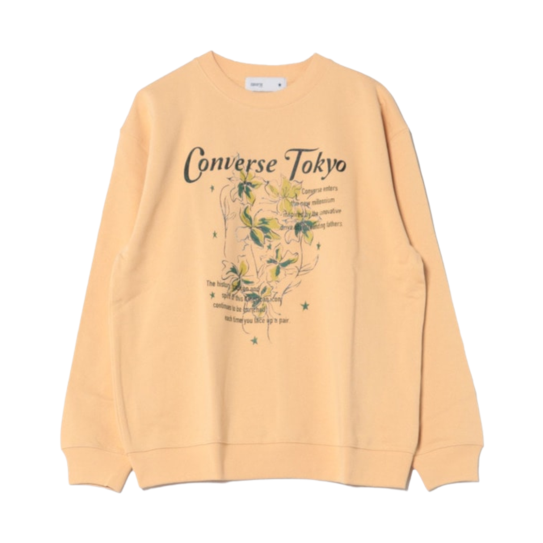 A2861UTS259 Converse Tokyo Lily Flower Print Sweat Yellow
