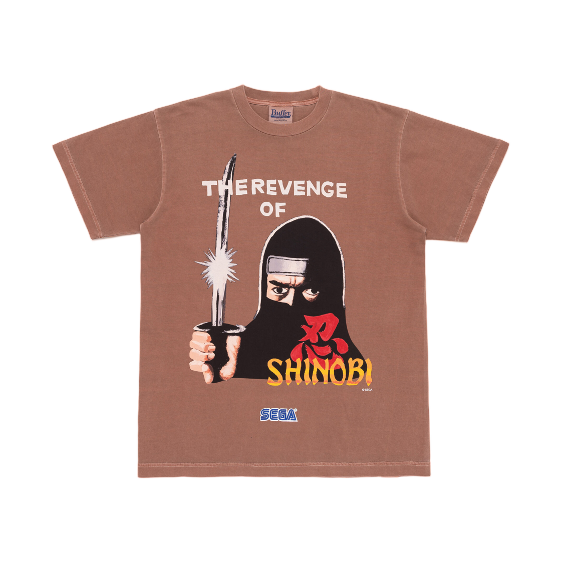 버퍼 세가 시노비 죠 무사시 티셔츠 브라운(Buffer Sega Shinobi Joe Musashi T-Shirt Brown) - 1
