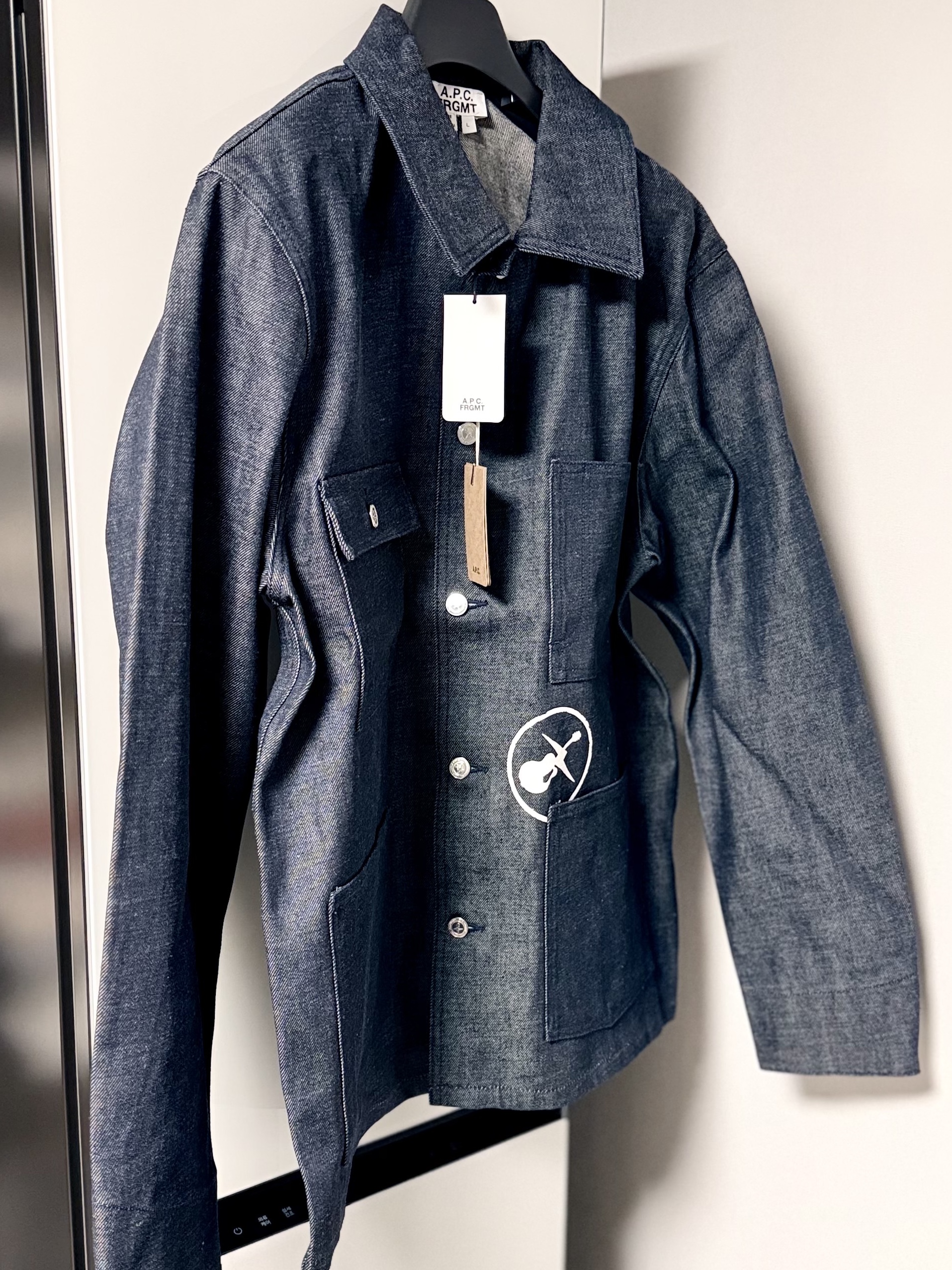 A.P.C. x Fragment Grand Jack Jacket Indigo 착용 스타일